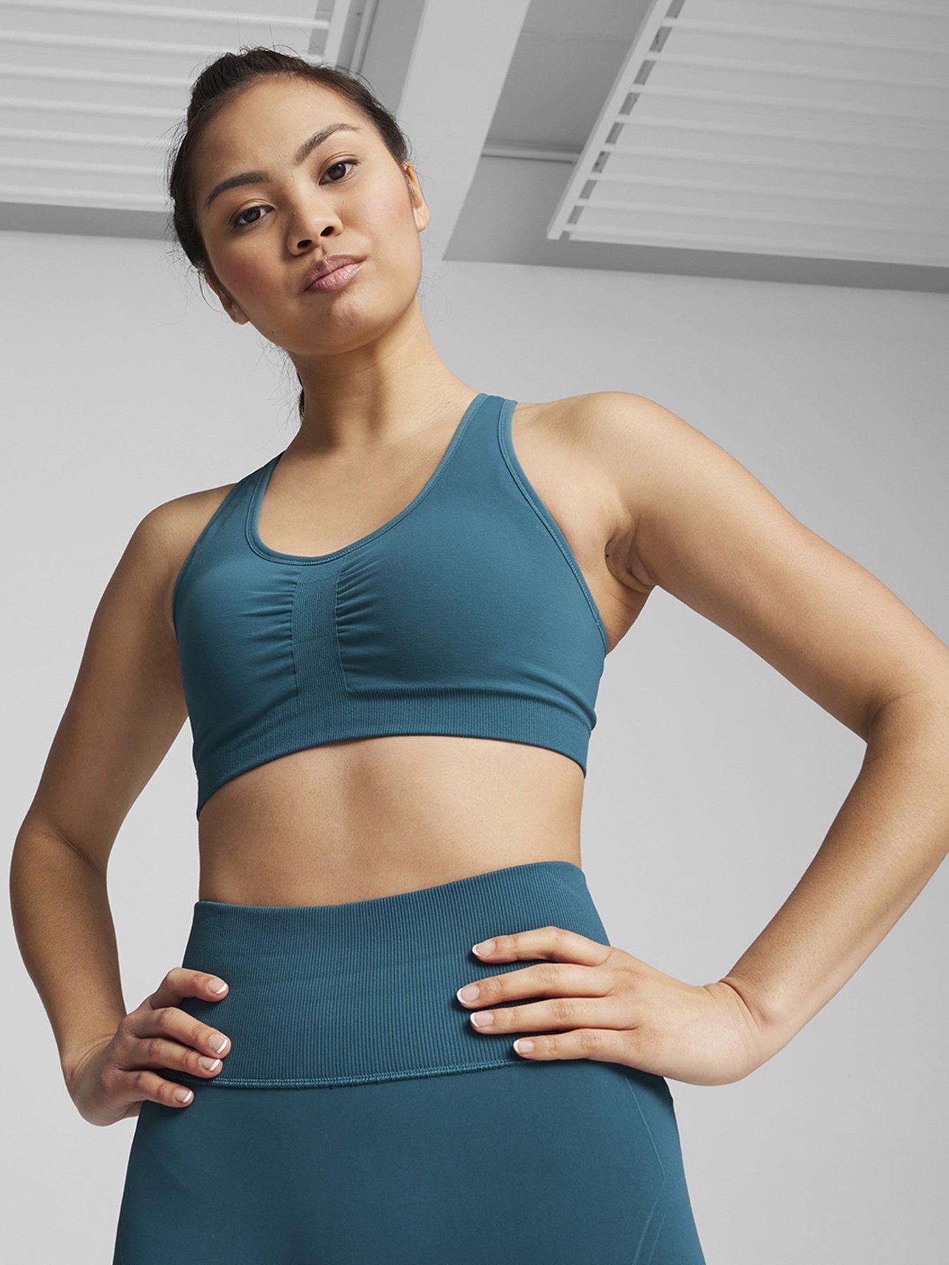 Puma Womens Training 4Keeps Shapeluxe Seamless Bra - Green