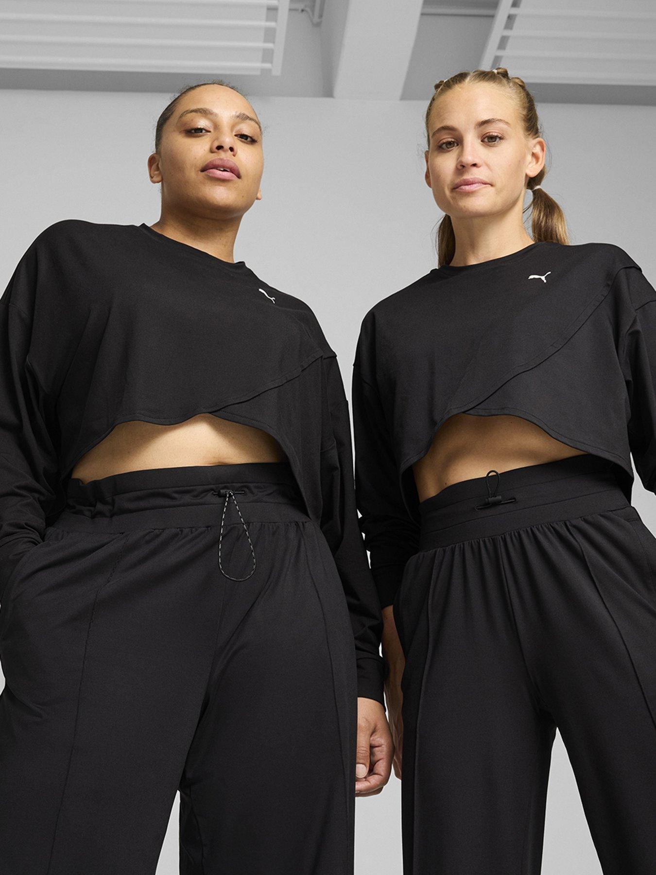 undefined Womens Training Cloudspun Crossover Crew - Black