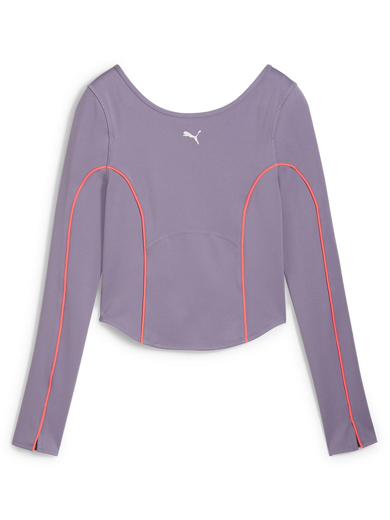 Puma Womens Training Cloudspun Long Sleeve Top Purple Very