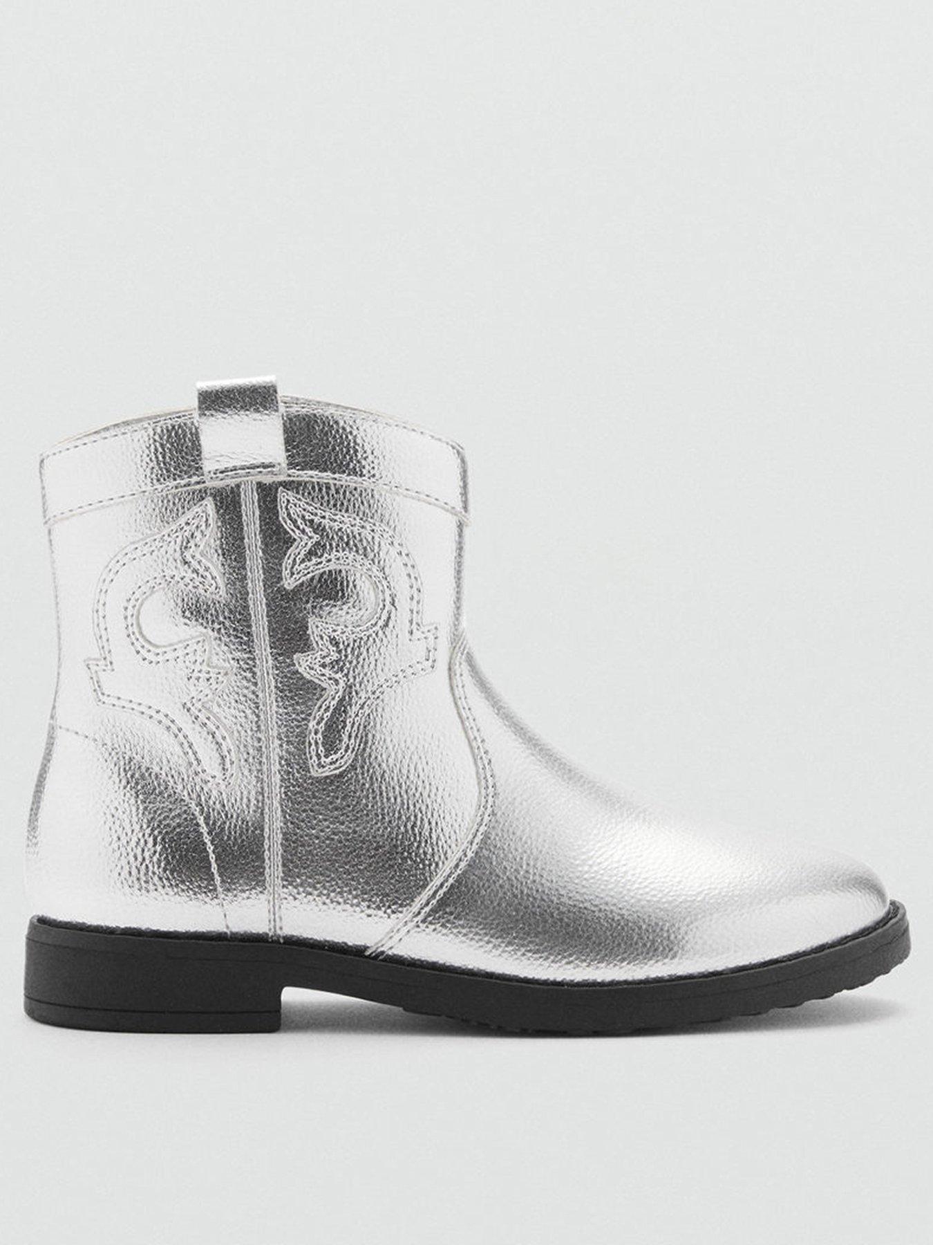 Silver boots size 12 on sale