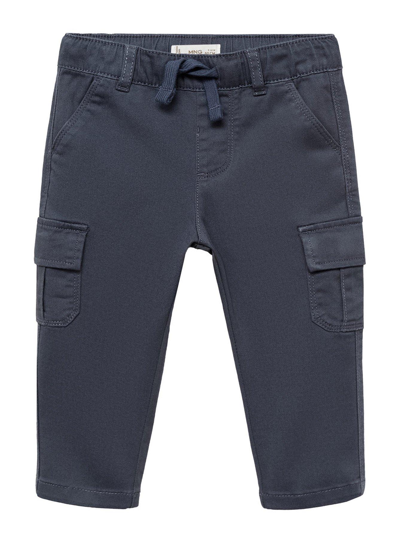 Mango Younger Boys Cargo Trousers Dark Grey Very