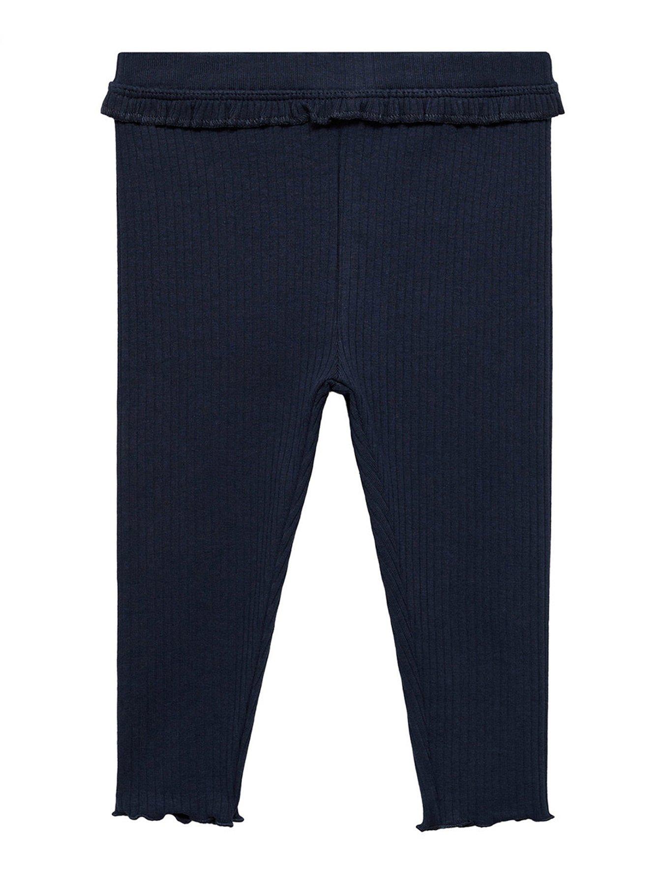 undefined Younger Girls Knitted Leggings - Navy
