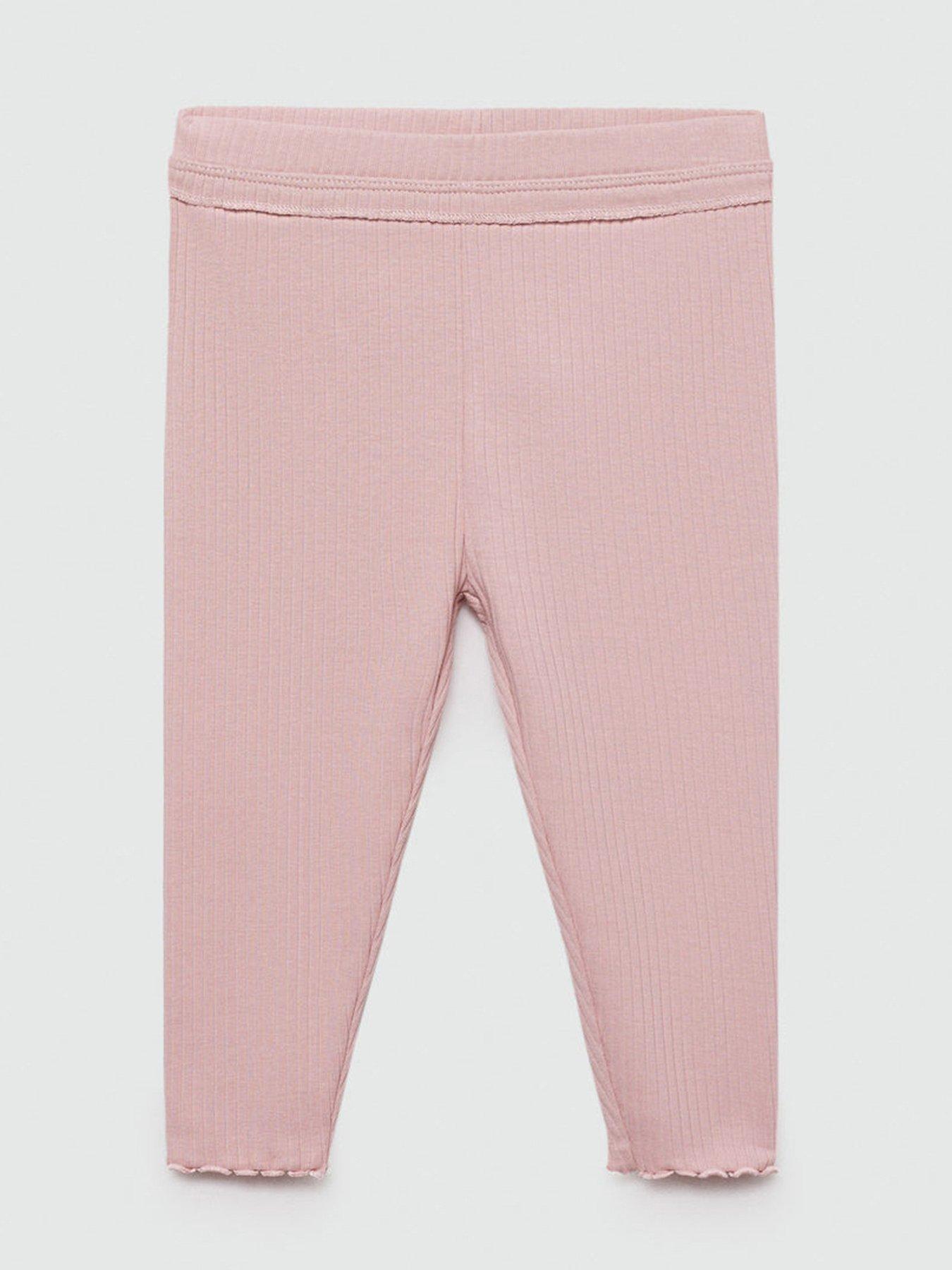 undefined Younger Girls Knitted Leggings - Pink