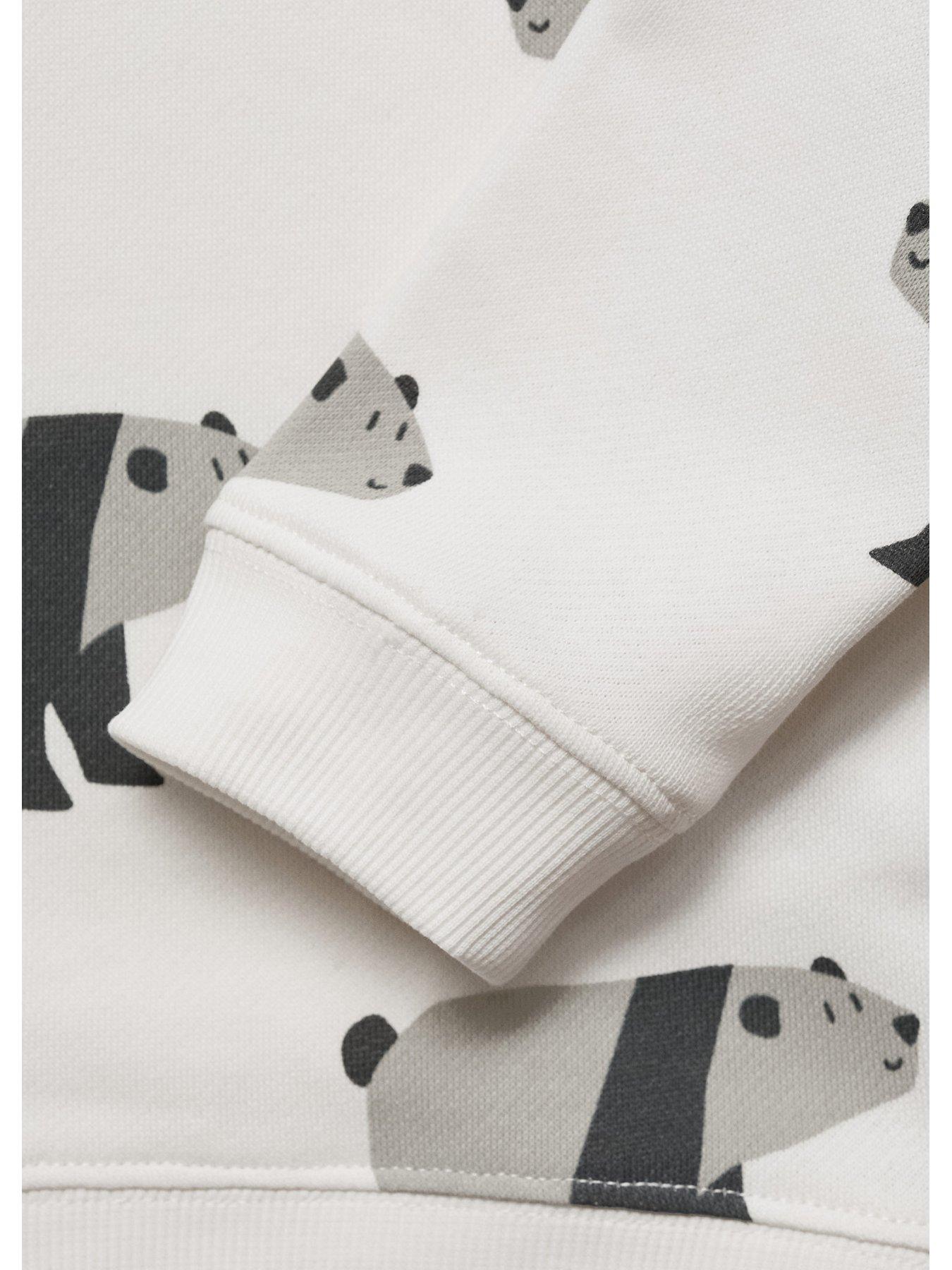 Image 4 of 5 of Mango Younger Boys Bear Print Sweat - White