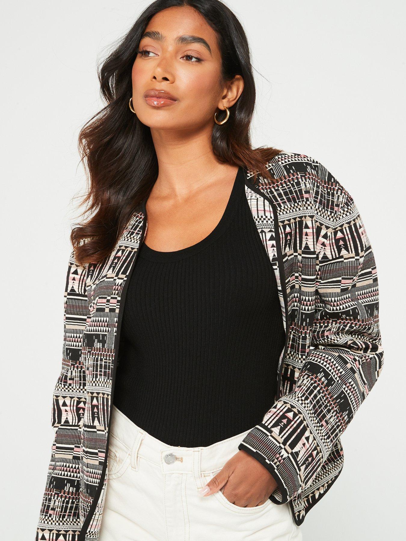 Image 1 of 5 of V by Very Printed Quilted Trophy Jacket - Multi&nbsp;