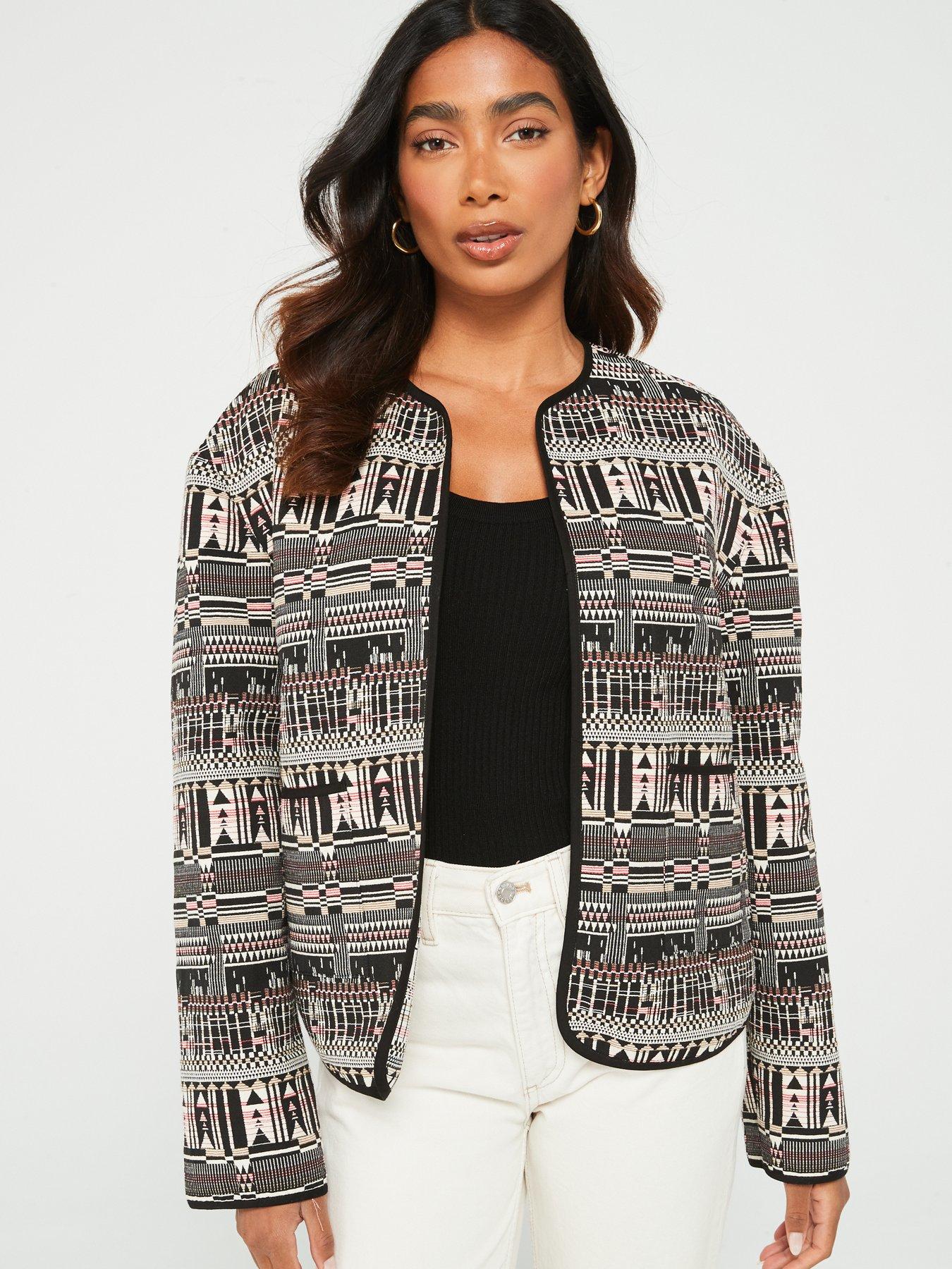 Image 4 of 5 of V by Very Printed Quilted Trophy Jacket - Multi&nbsp;