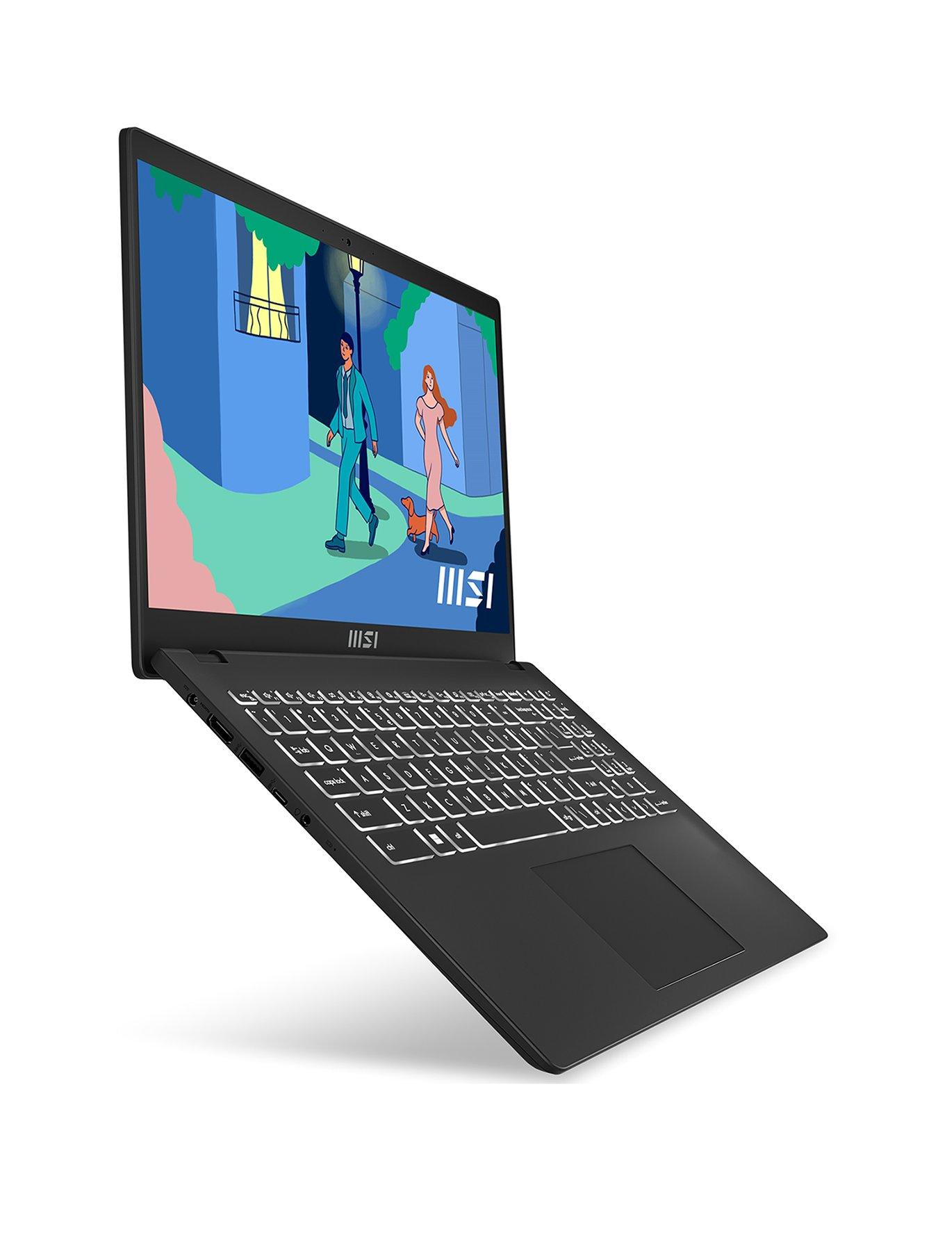 Image 3 of 7 of MSI Modern 15 Laptop - 15.6in FHD,&nbsp;AMD Ryzen 7, 8GB RAM,&nbsp;512GB SSD - Black