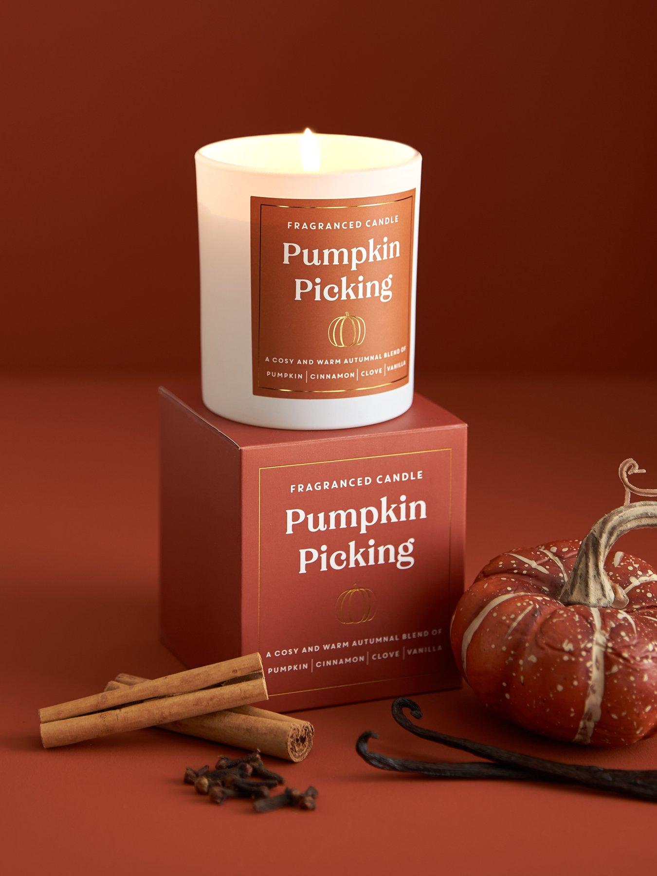 Product photograph of Very Home Pumpkin Picking Candle from very.co.uk