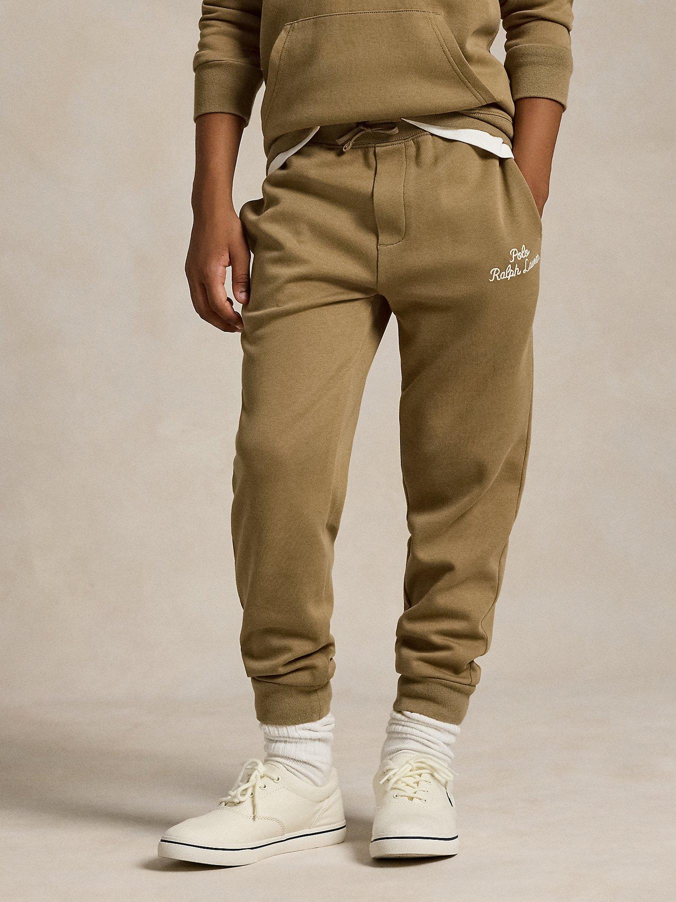 undefined Boys Logo Sweat Pants - Khaki