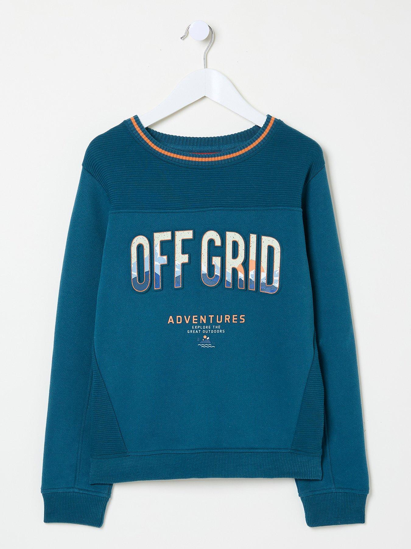 undefined Boys Off Grid Crew Sweat - Dark Teal