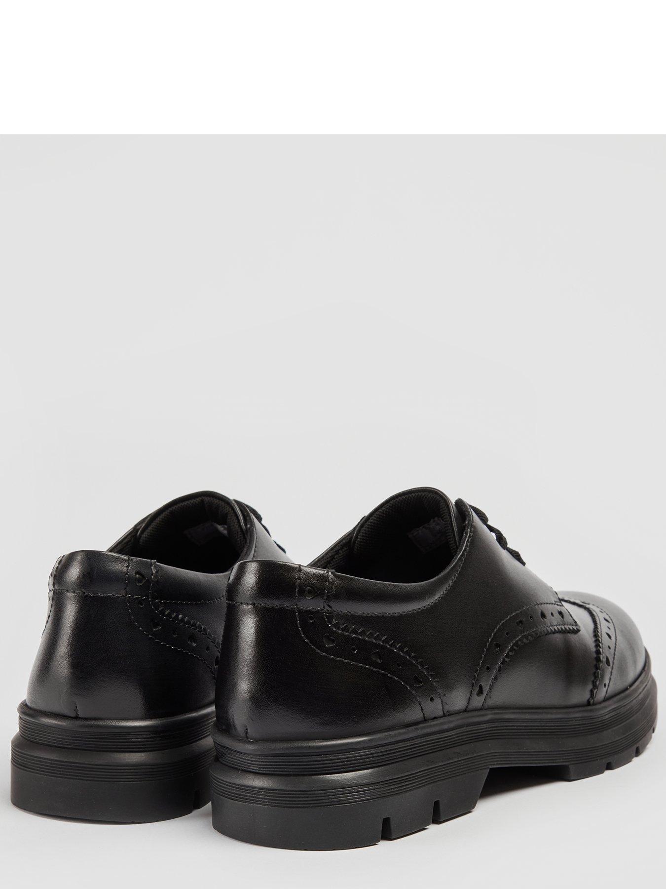 Image 4 of 6 of Pod Fiona Lace Up Leather Brogue School Shoe - Black