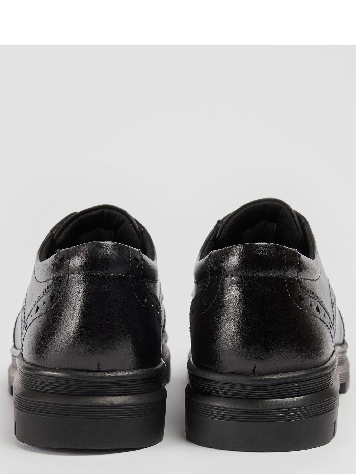 Image 5 of 6 of Pod Fiona Lace Up Leather Brogue School Shoe - Black