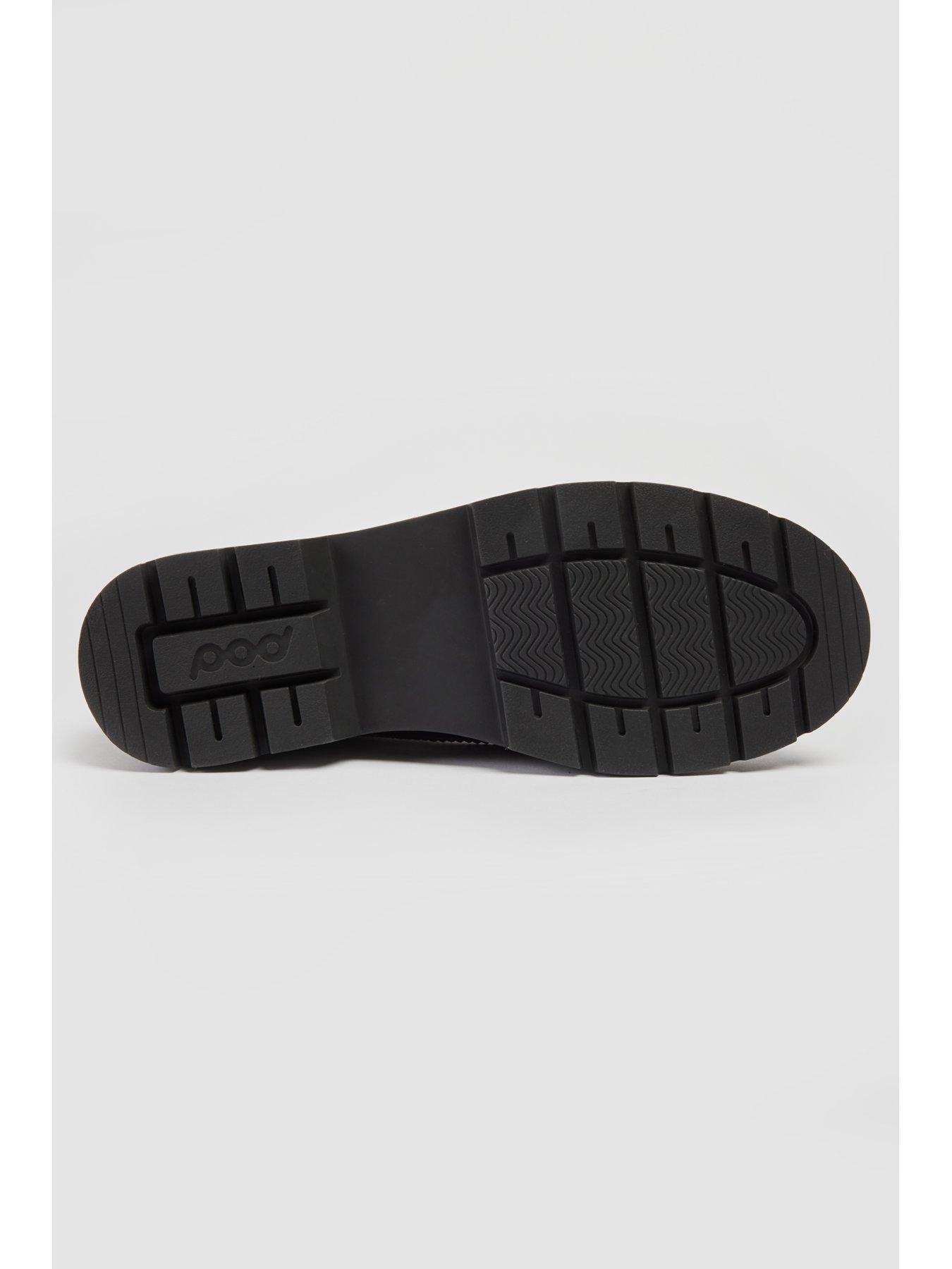 Image 6 of 6 of Pod Fiona Lace Up Leather Brogue School Shoe - Black