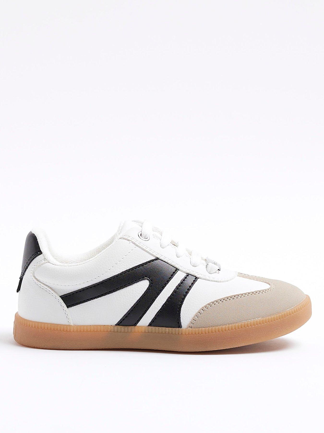 River Island Navy Suedette Lace Up Mens Trainers