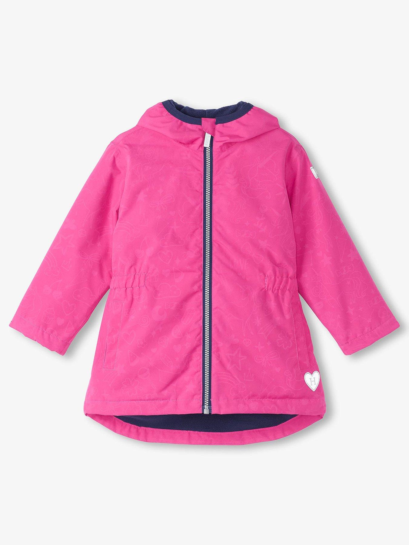 undefined Girls Unicorn Fantasy Doodle Colour Changing Soft Shell Jacket - Pink