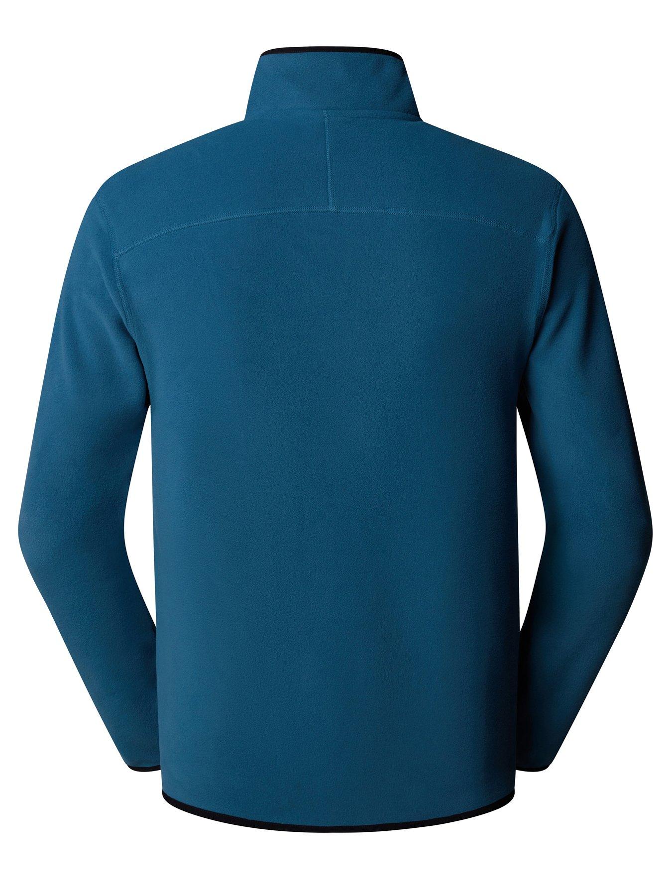 Mens Glacier 1 4 Zip Embroidered Logo Blue