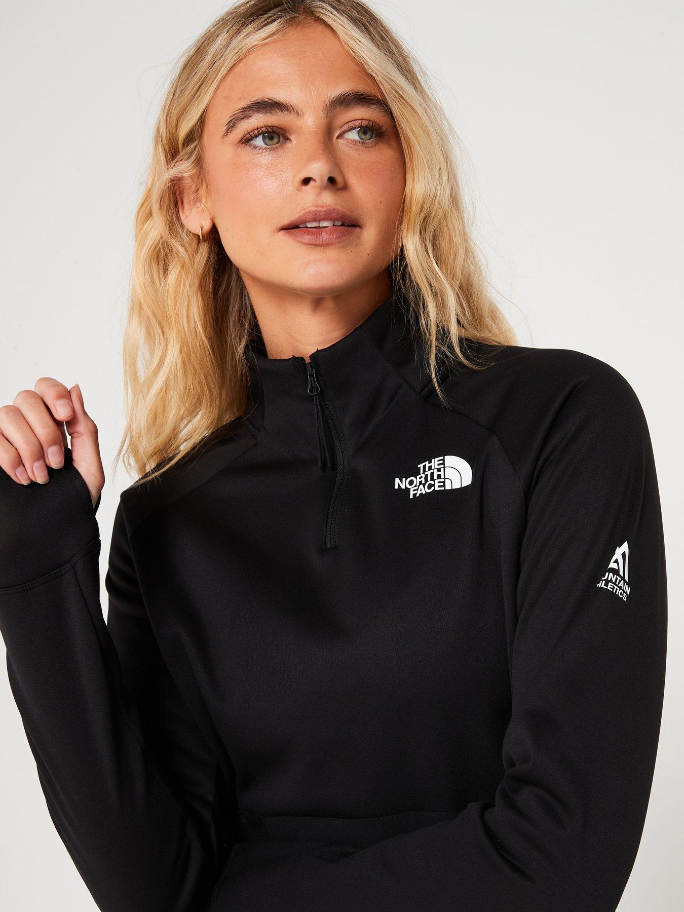 THE NORTH FACE Womens Mountain Athletic Fleece Zip Black Very