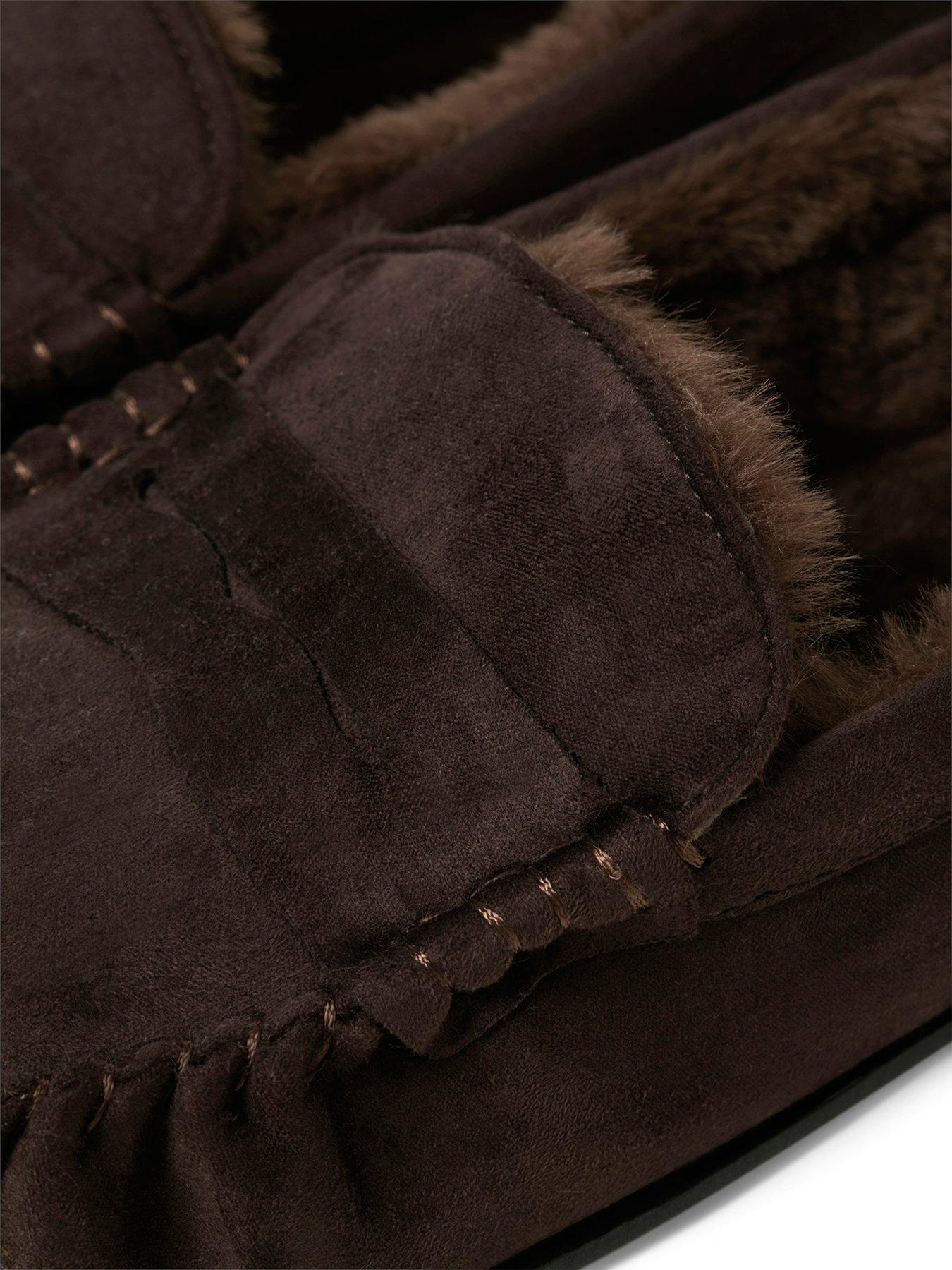Image 6 of 6 of Jack & Jones Moccasin Slippers - Brown