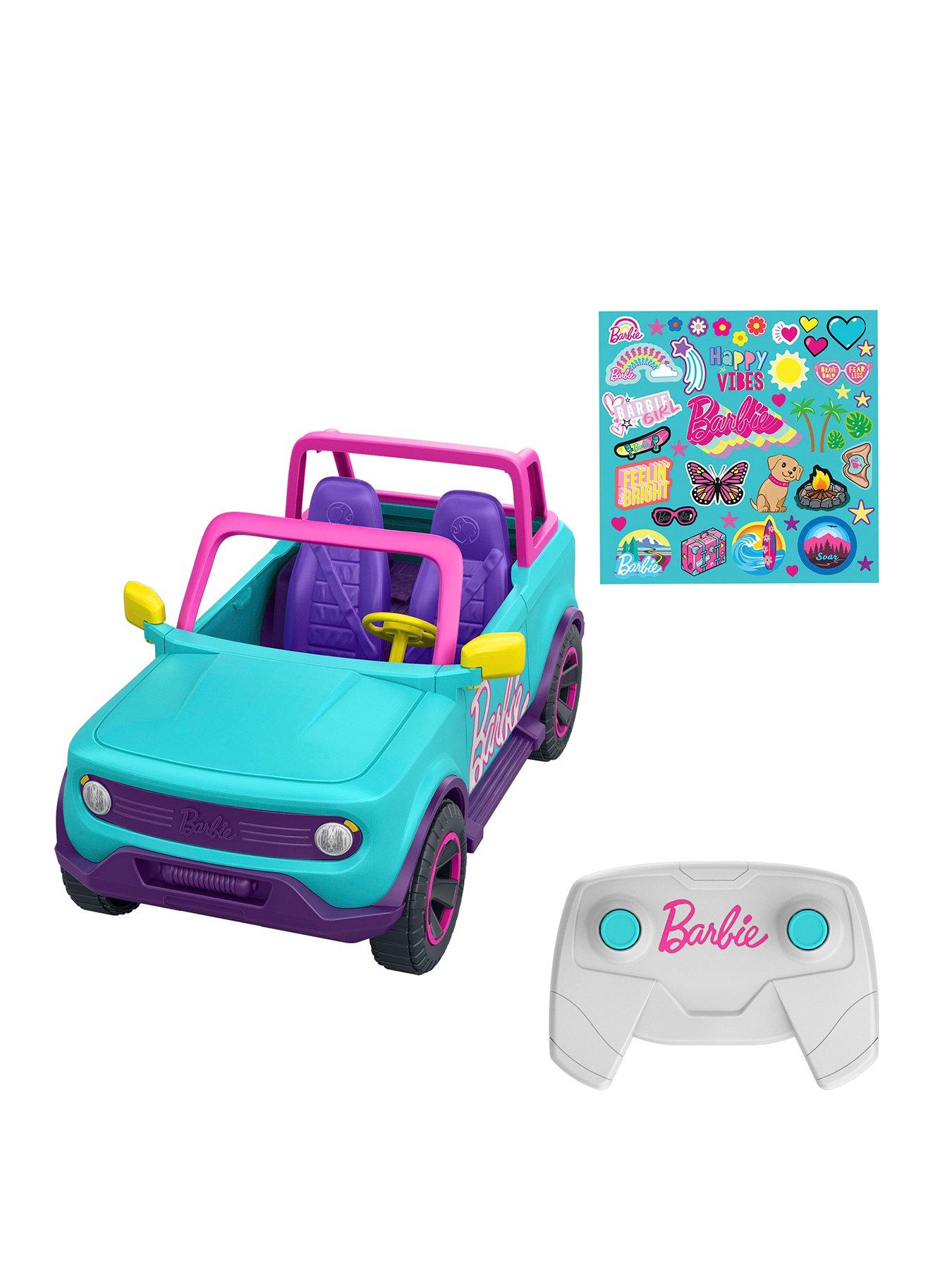 Barbie Remote Control SUV Stickers Battery Powered Toy Truck Very