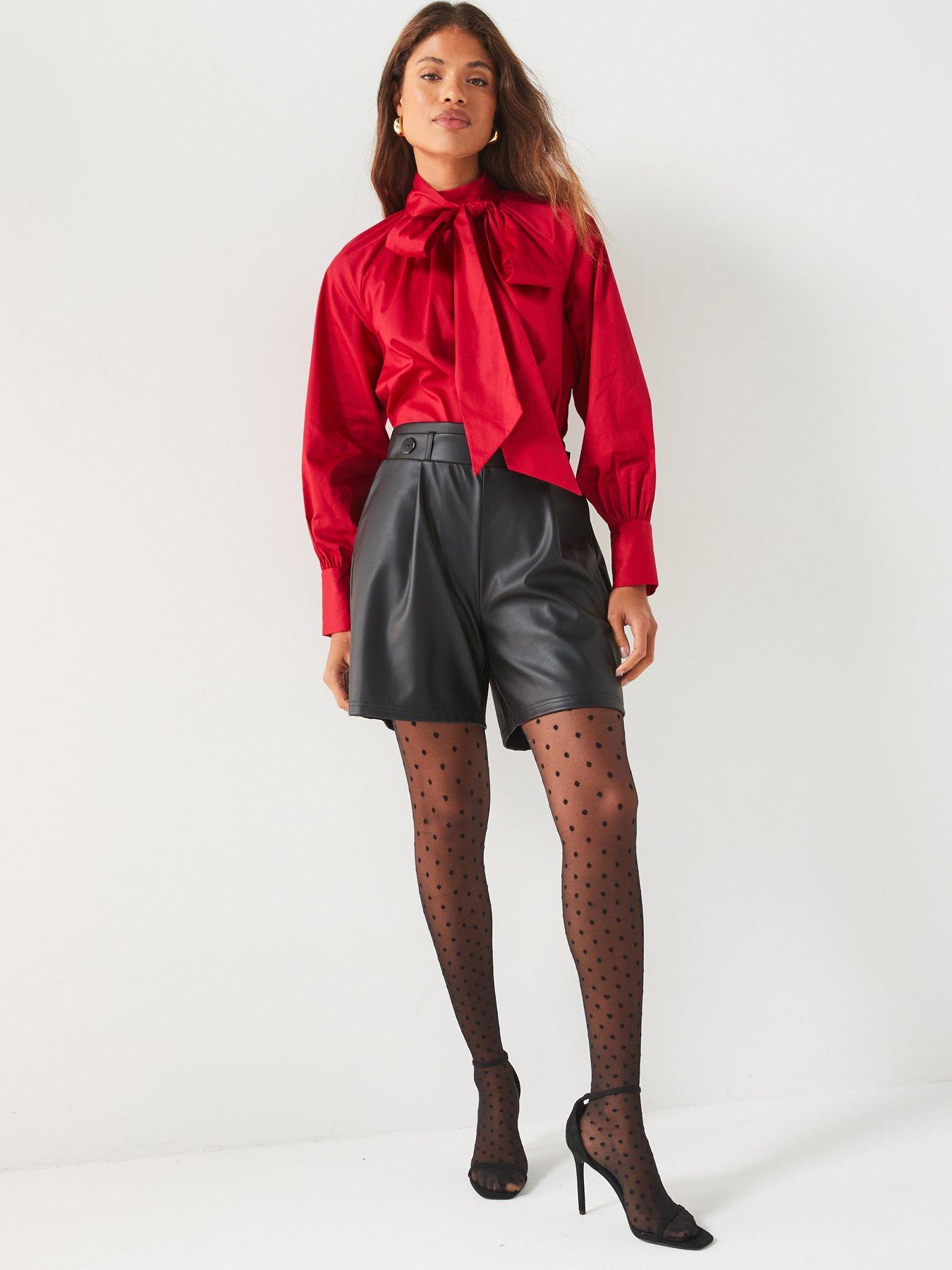 Image 3 of 6 of V by Very Blouson Sleeve Blouse - Red