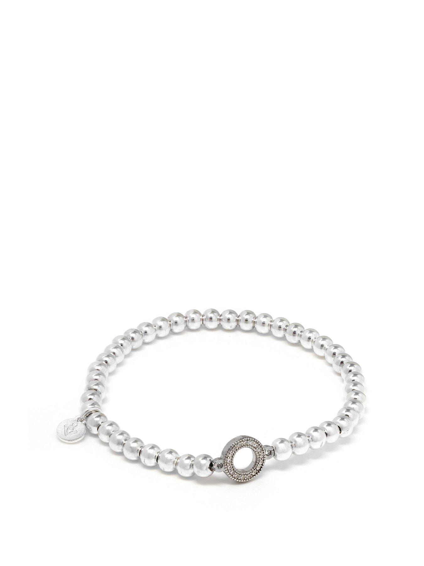 Product photograph of Say It With Mini Circle Of Life Bracelet - Sterling Silver - Baby from very.co.uk