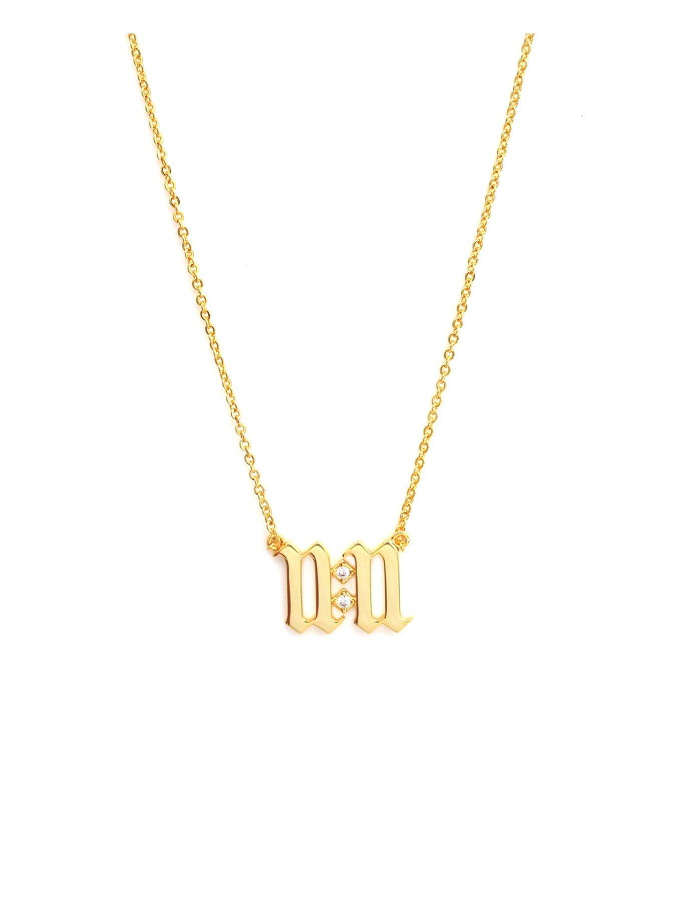 Product photograph of Say It With 11 11 Necklace - Yellow Gold from very.co.uk