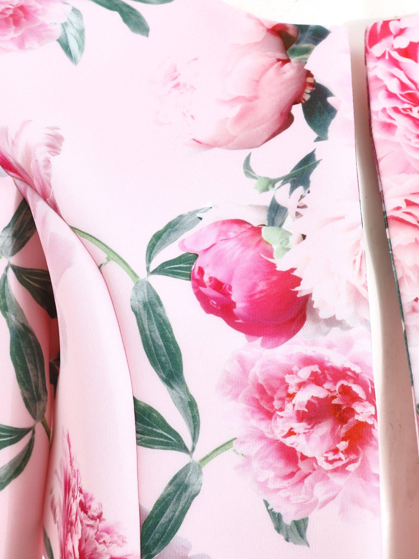 Quiz cropped jacket pink deals