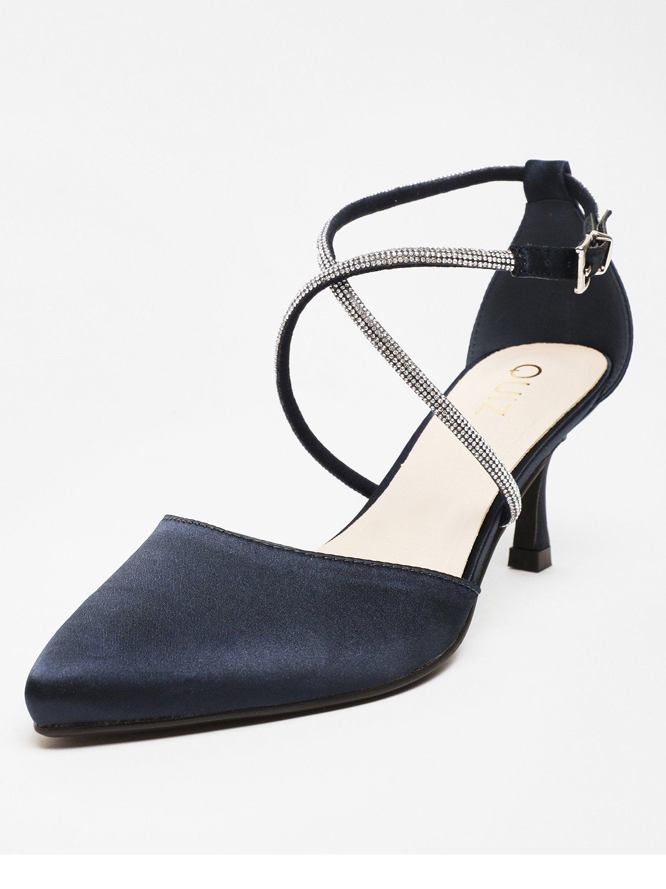 Quiz cross strap low heeled courts hot sale