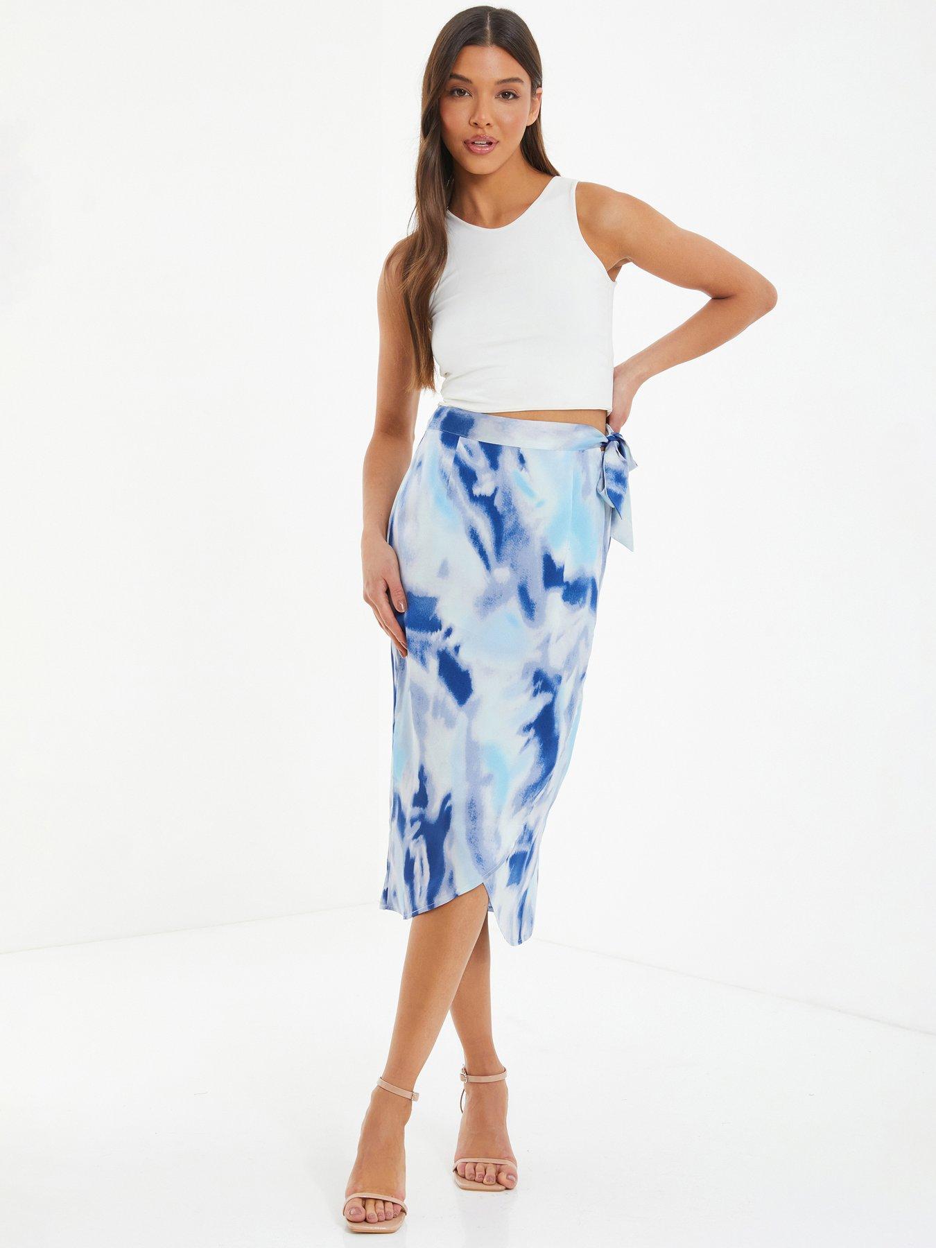 Quiz blue skirt best sale