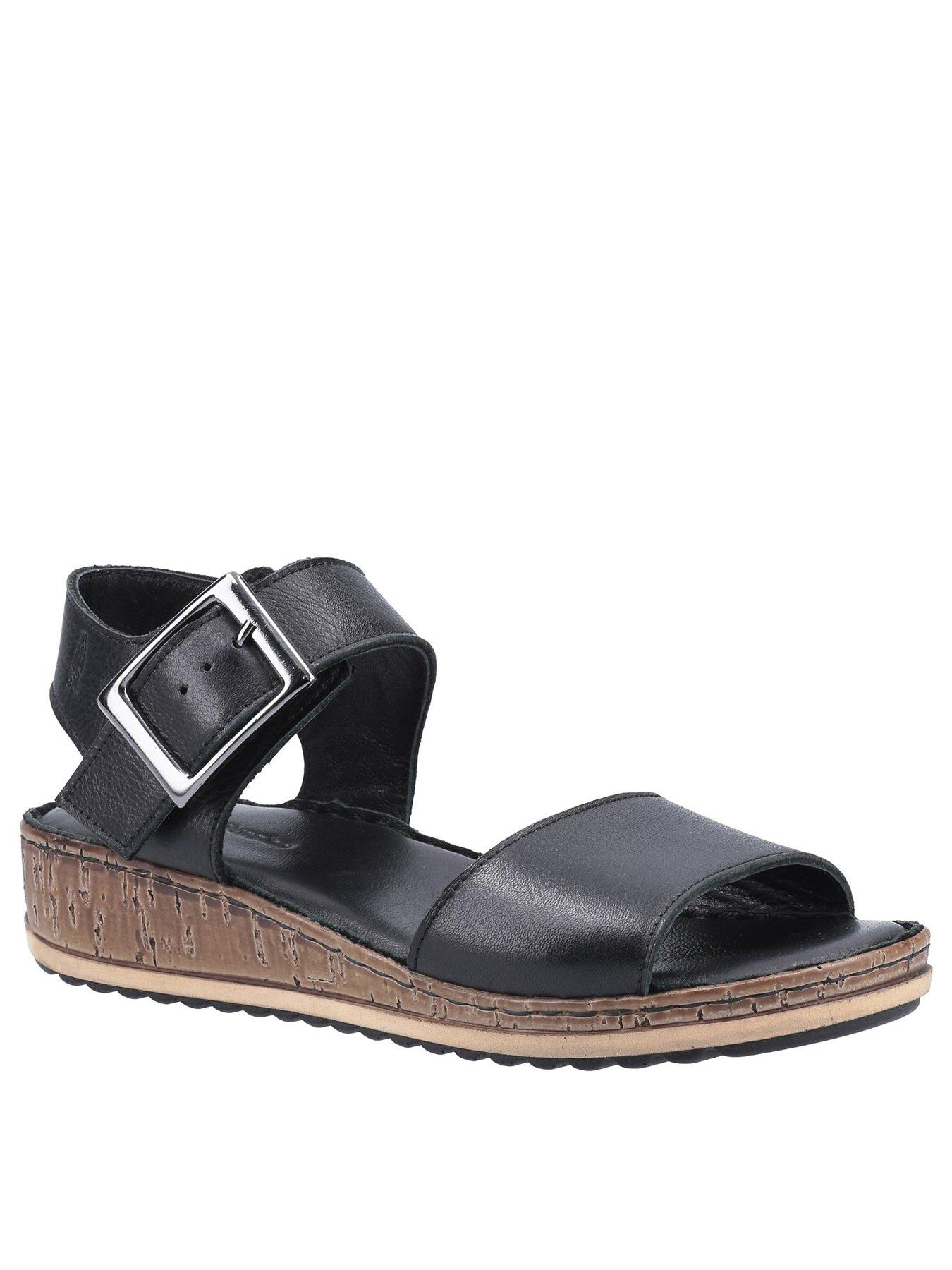 Hush Puppies Ellie Wide Fit Sandal - Black | Very.co.uk