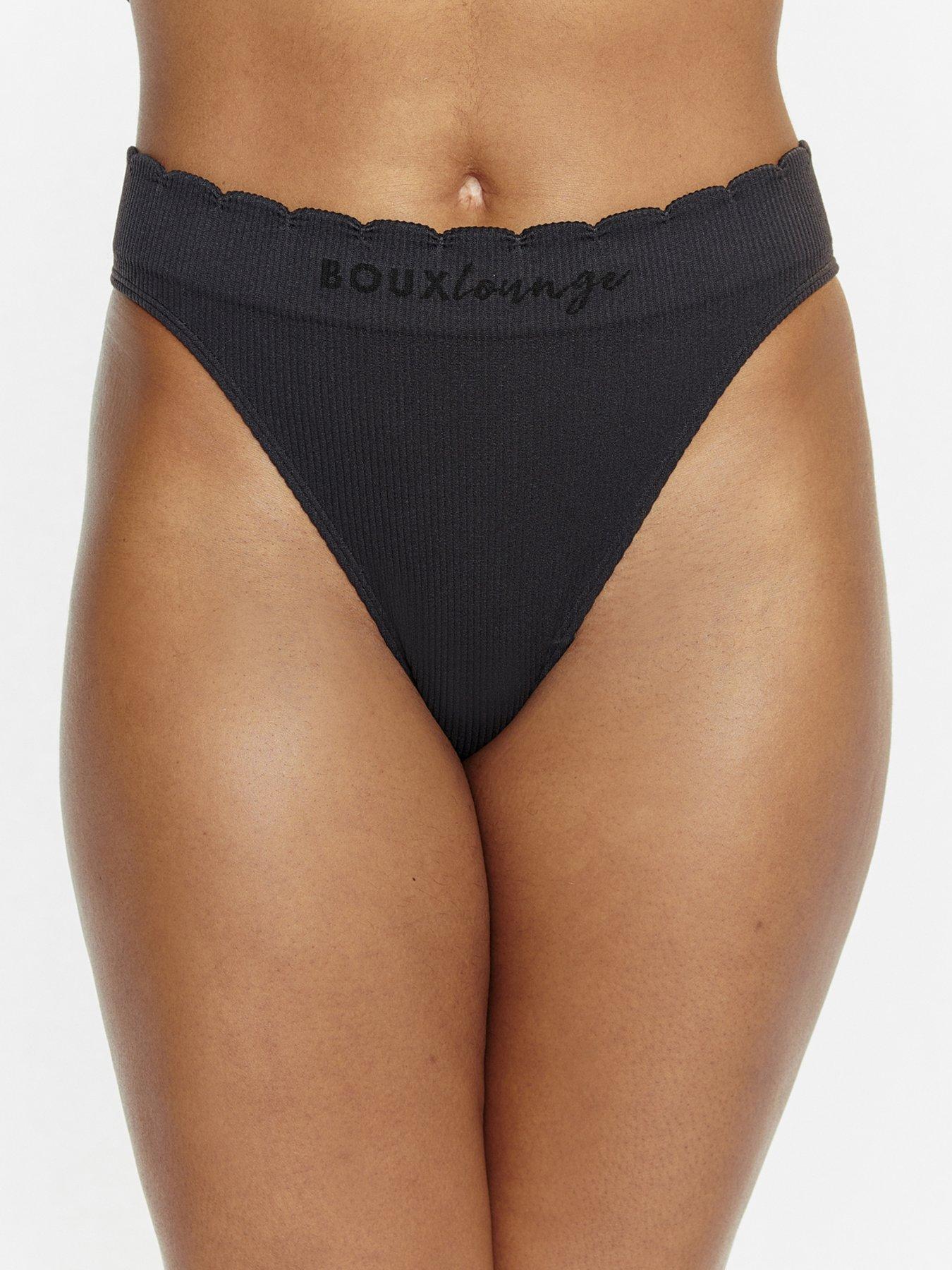 undefined Scallop Ribbed Brief - Stone