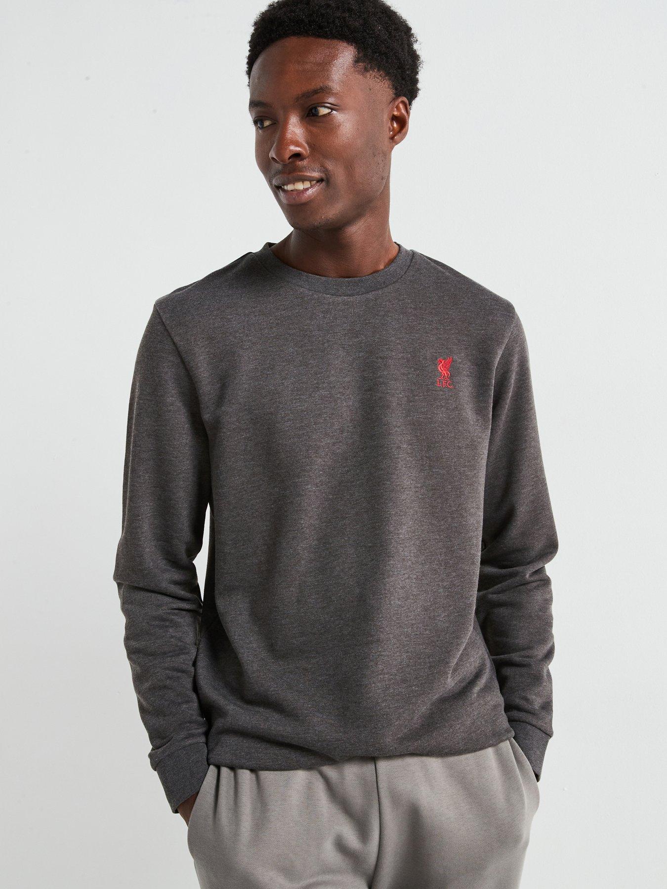 Crew Neck Liverbird Emb Sweatshirt Charcoal