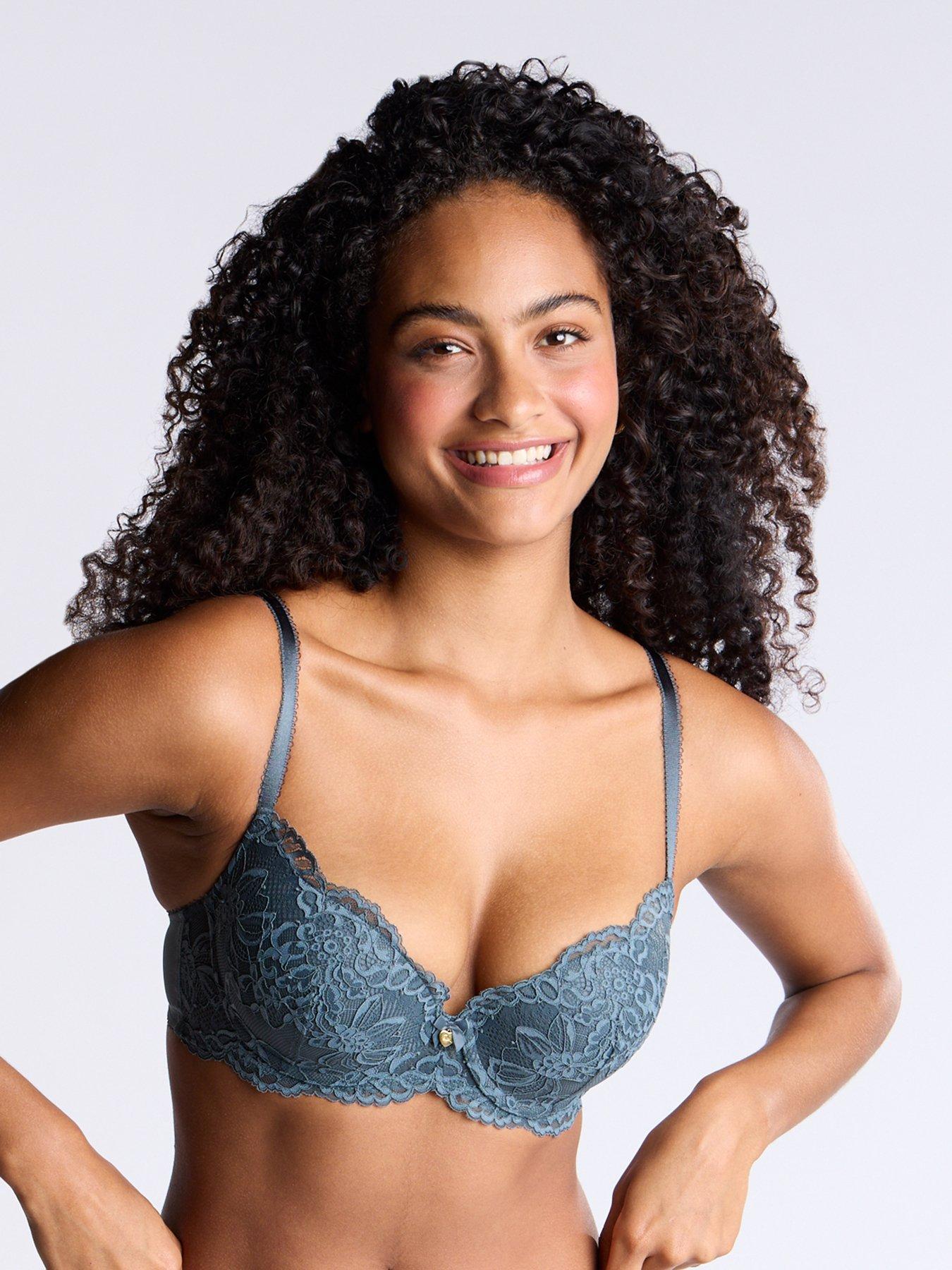 undefined Balconette Bra - Slate Grey