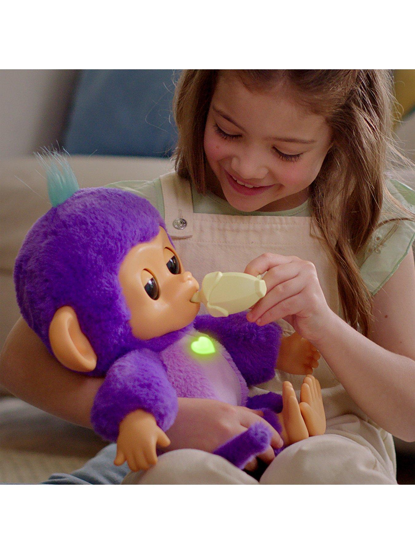 Image 4 of 8 of Fingerlings Care 'n' Cuddles Interactive Baby Monkey Plush Toy