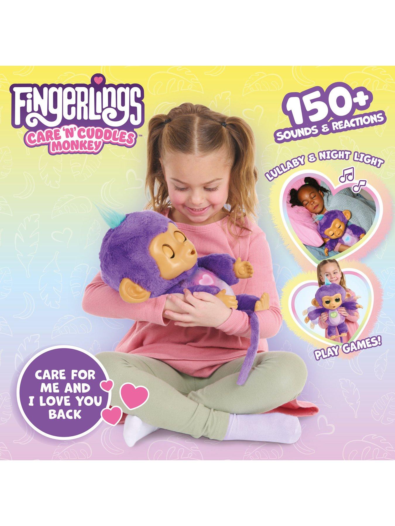 Fingerlings Care 'n' Cuddles Interactive Baby Monkey Very