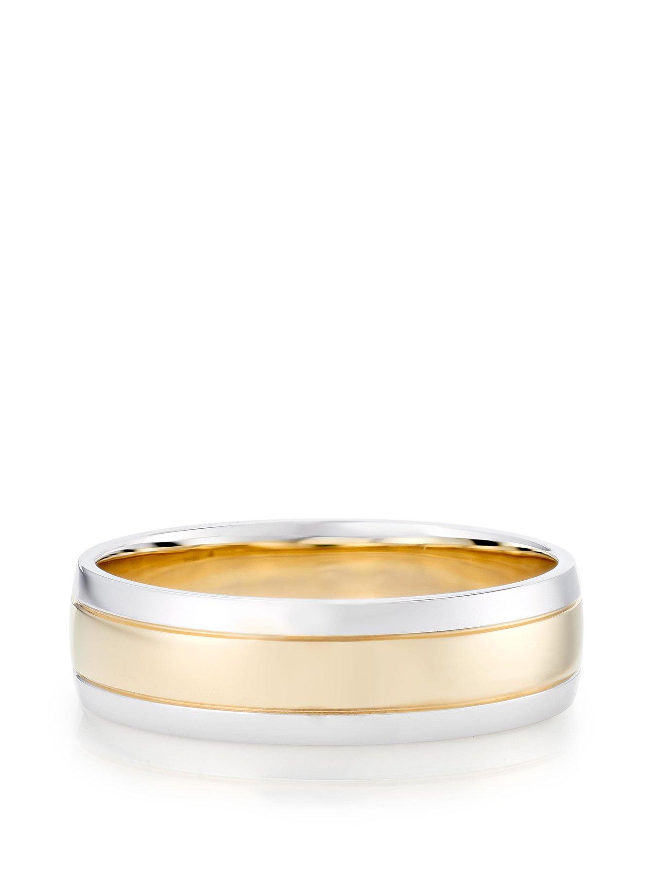 Image 2 of 5 of Beaverbrooks 9ct Yellow and White Gold Wedding Ring