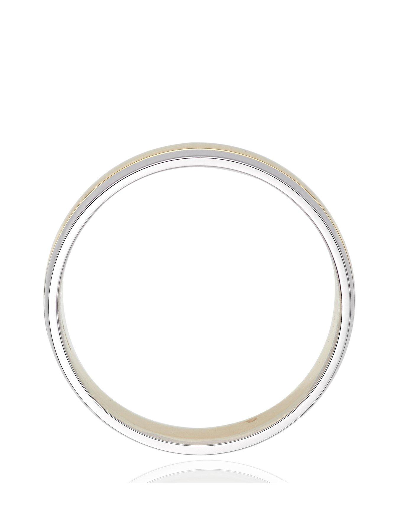 Image 3 of 5 of Beaverbrooks 9ct Yellow and White Gold Wedding Ring