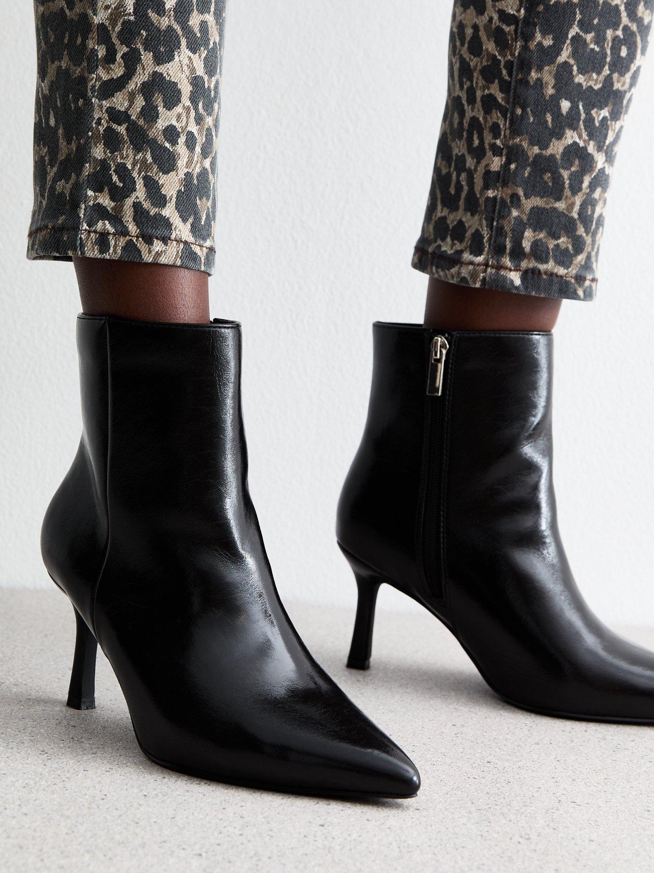 Pointed black ankle boots online