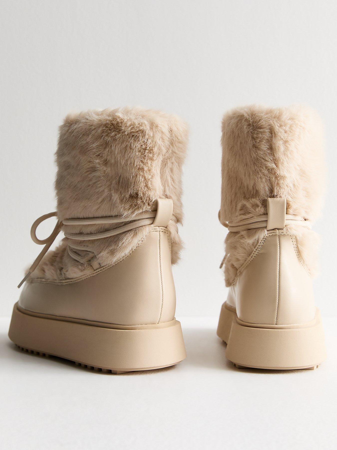 Cream boots new look online