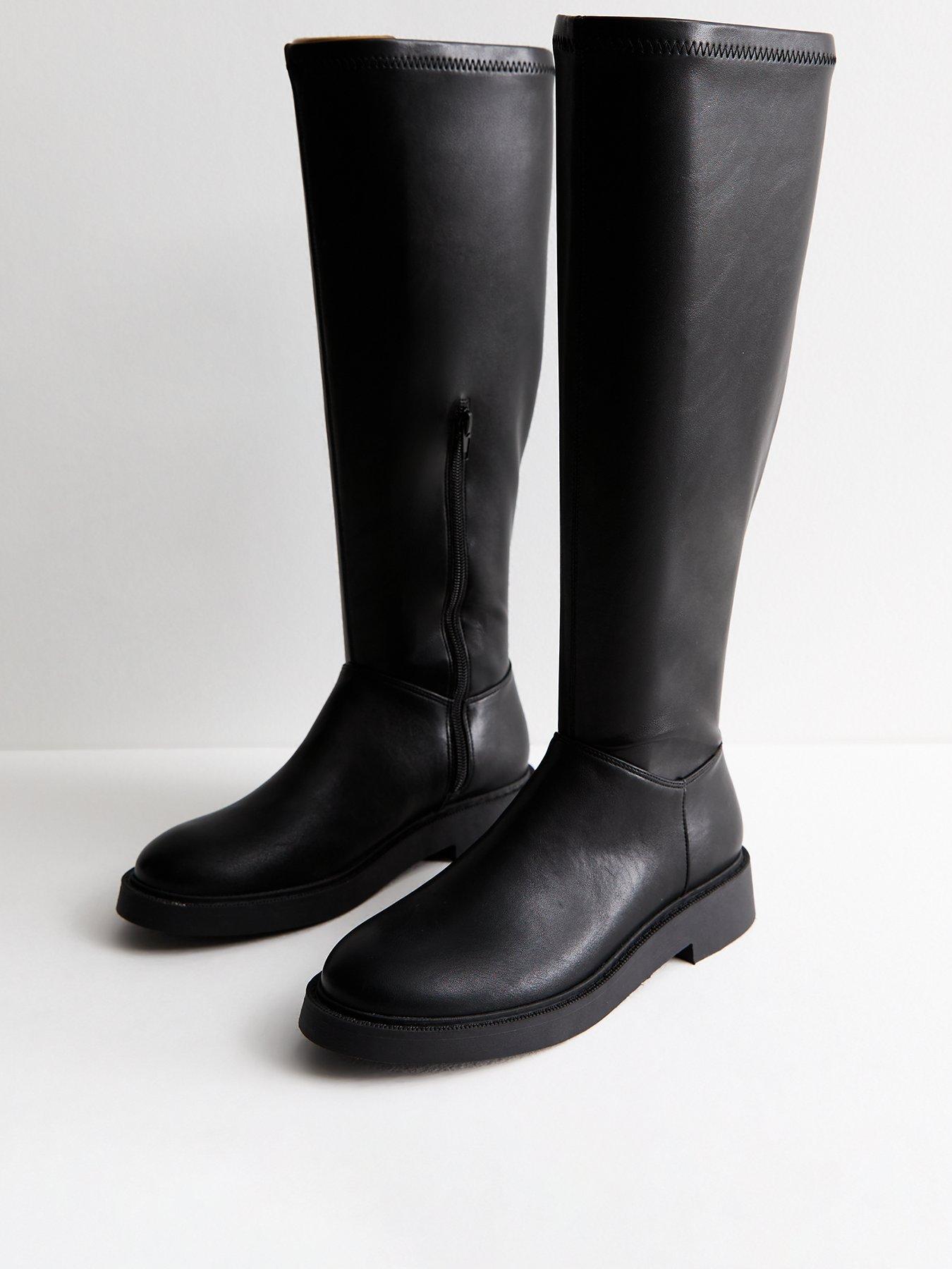 Black wet look boots best sale