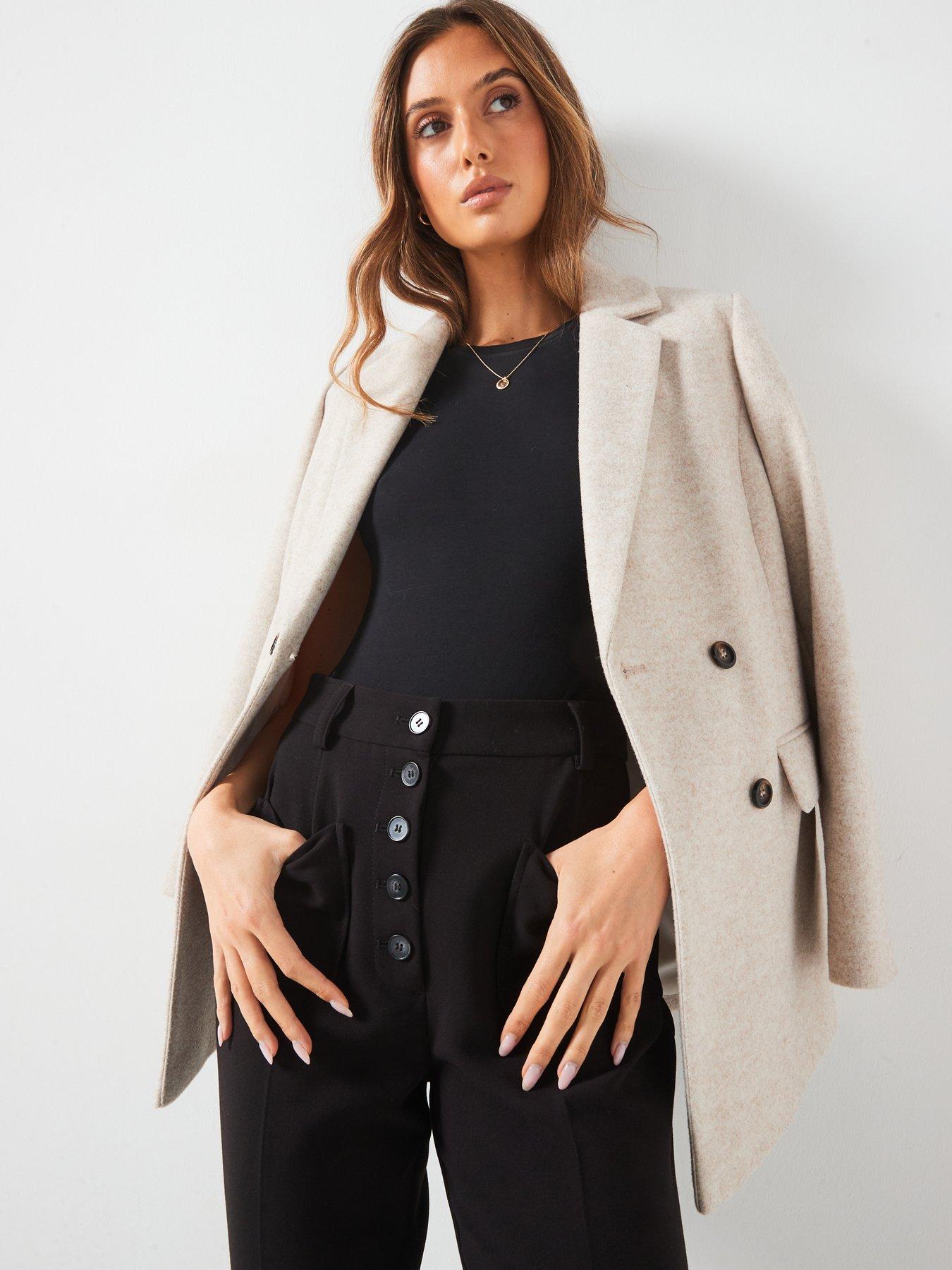 Image 4 of 6 of V by Very Button Front Kickflare Trouser - Black