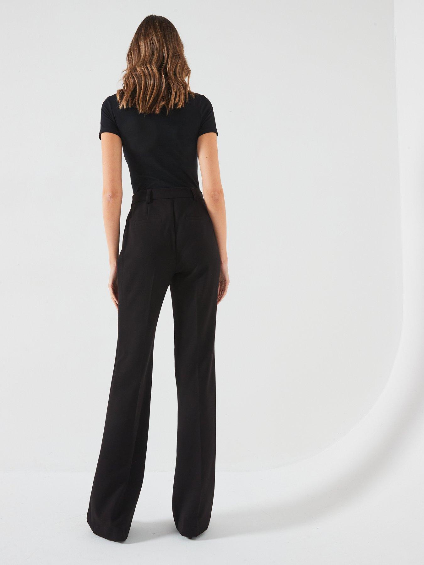 Image 6 of 6 of V by Very Button Front Kickflare Trouser - Black