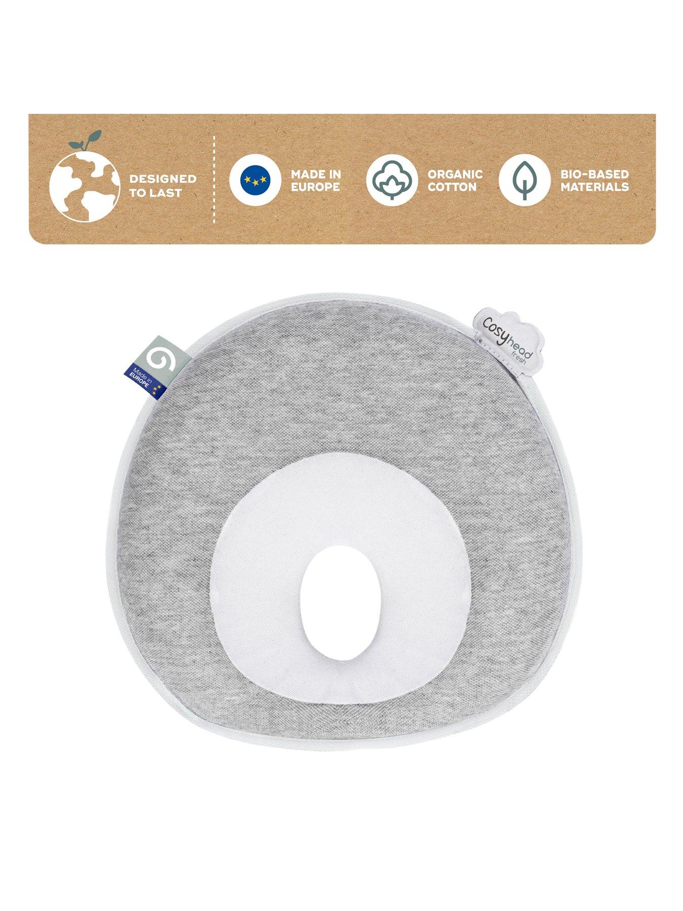 Babymoov Cosyhead Fresh Flat Head Newborn Baby Support Pillow- Smokey