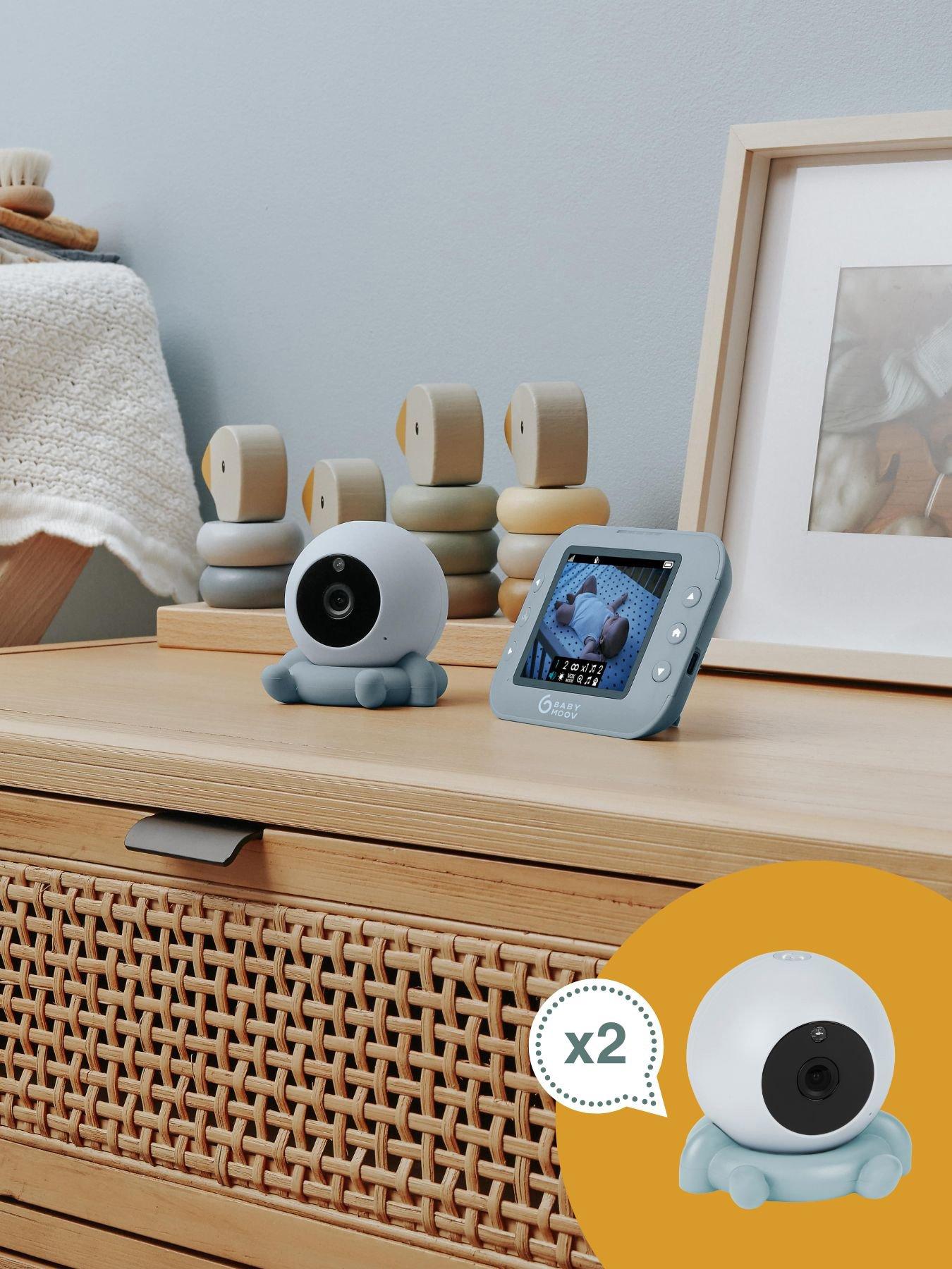 Image 1 of 6 of Babymoov Yoo Roll Twin Set Bundle Wire-Free 3.5" Video Baby Monitor- 2 cameras