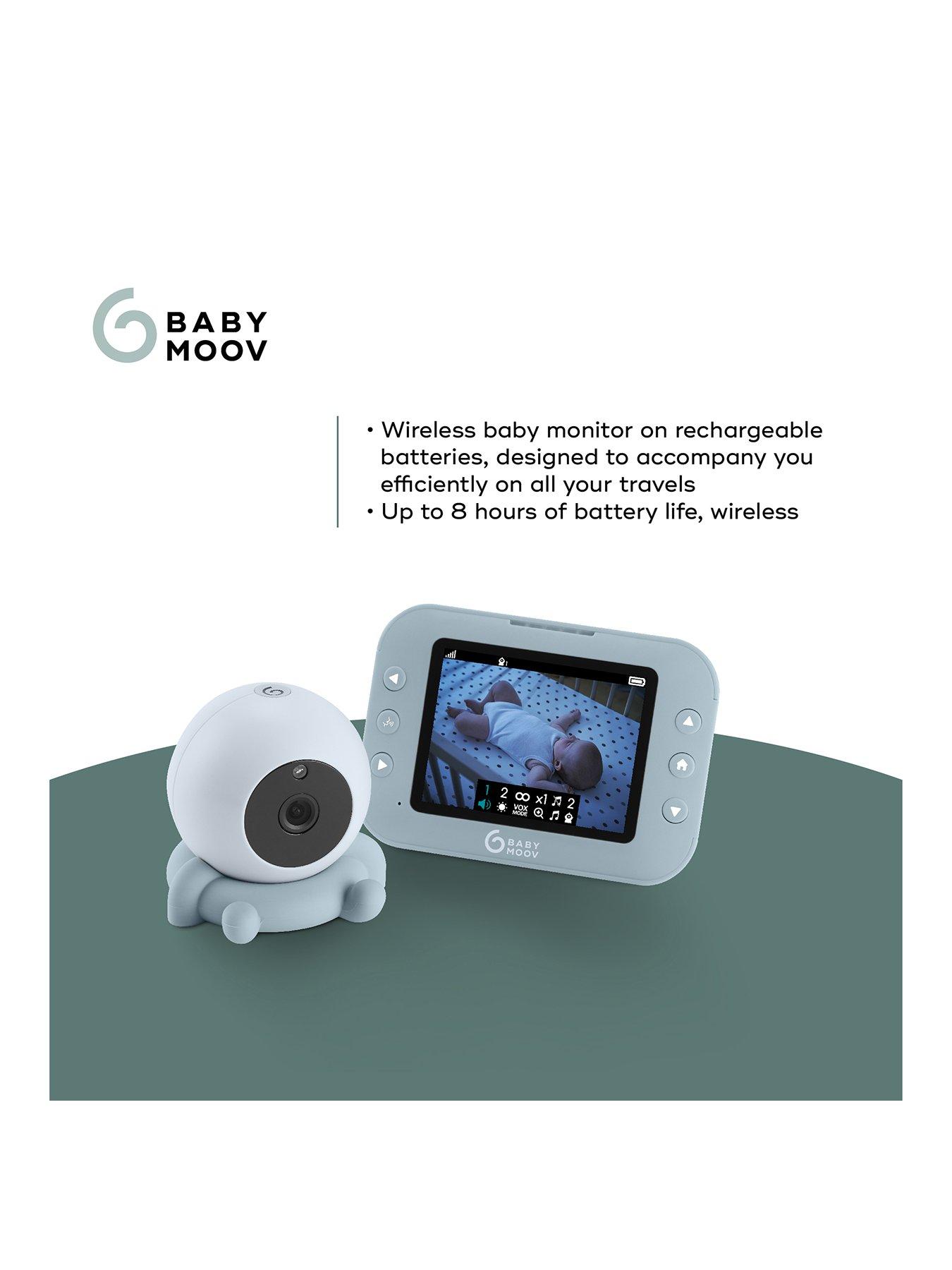 Image 2 of 6 of Babymoov Yoo Roll Twin Set Bundle Wire-Free 3.5" Video Baby Monitor- 2 cameras