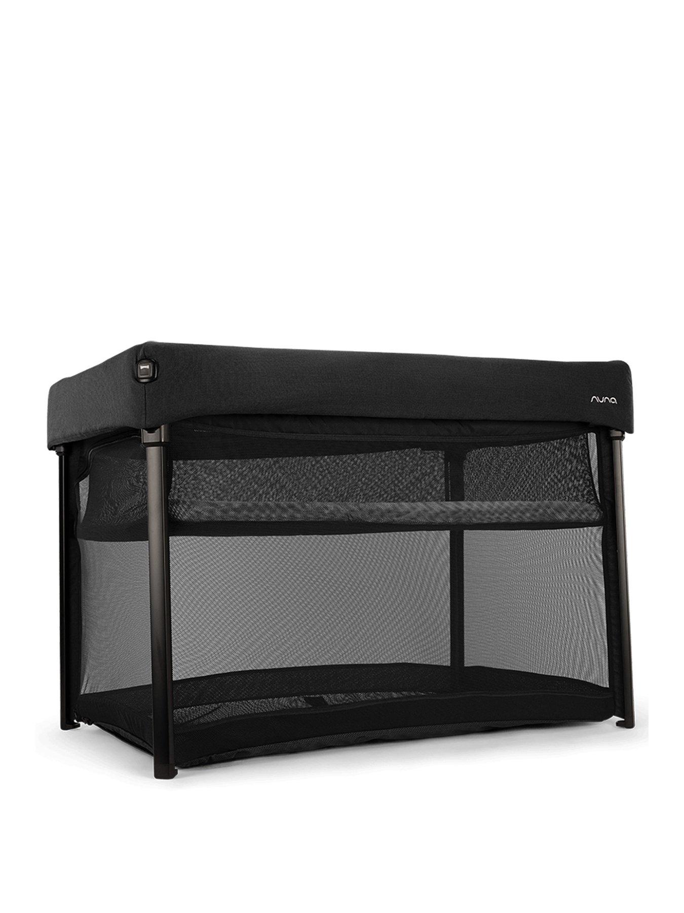 Product photograph of Nuna Paal Travel Cot - Caviar from very.co.uk