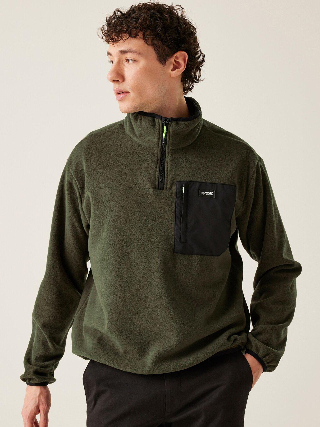 Regatta Mens Frankie Half Zip Fleece-KHAKI