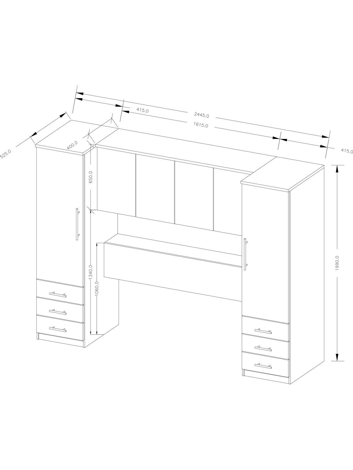 Image 5 of 6 of Very Home Prague Overbed Unit - FSC&reg;&nbsp;Certified