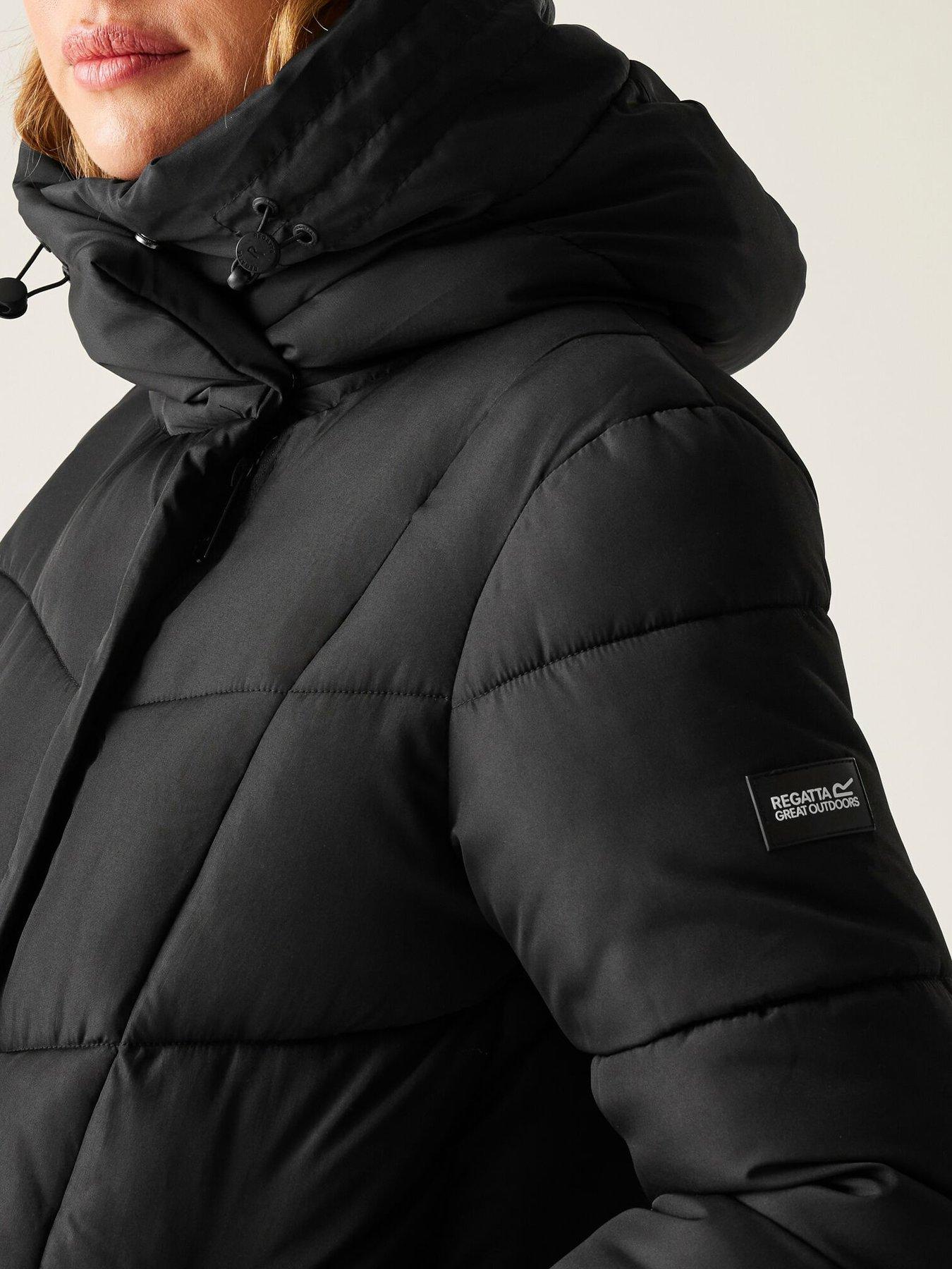Image 3 of 6 of Regatta Womens Nurie Baffled/Quilted Jacket-Black