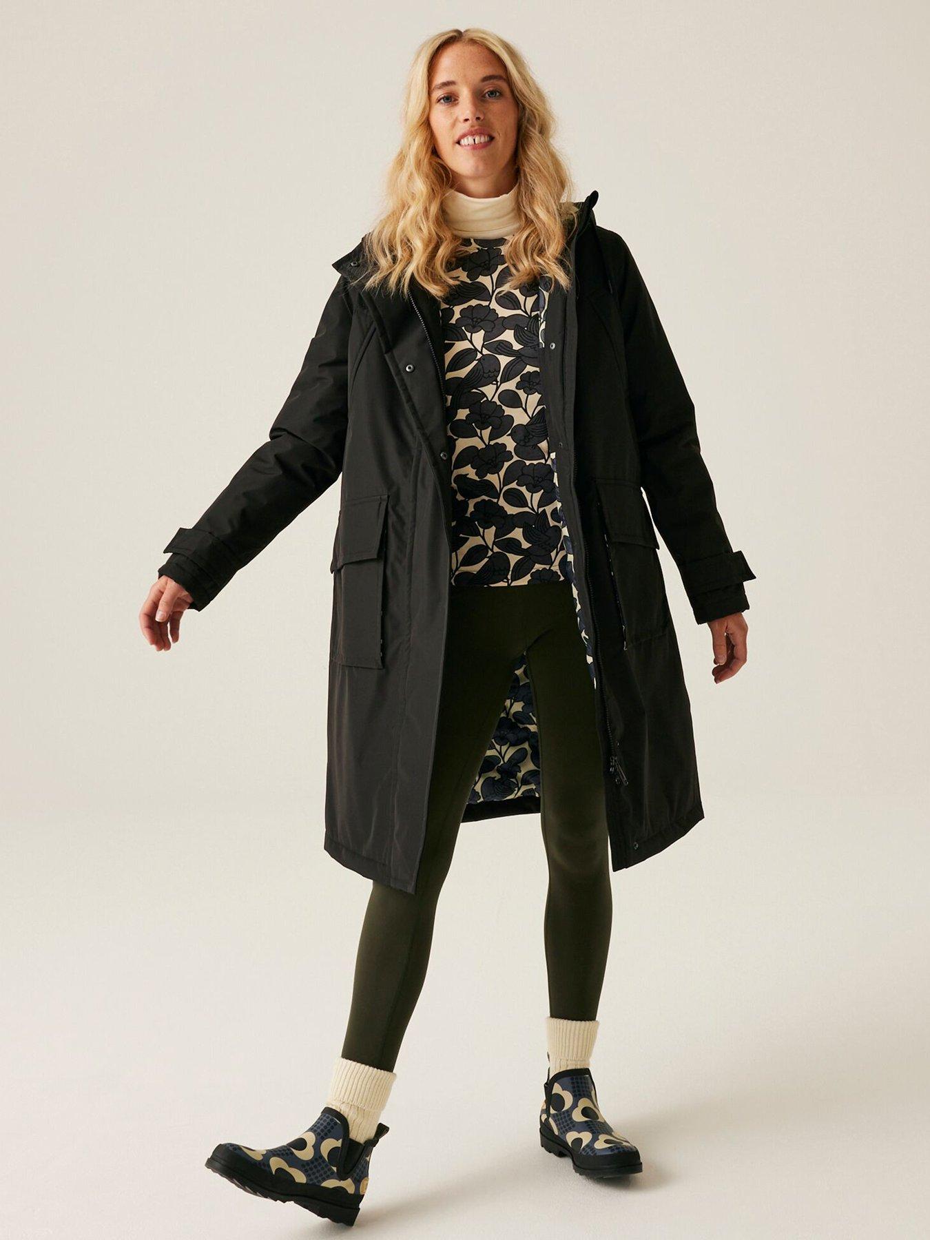 Regatta Womens Orla Kiely Full Length Jacket -black Very